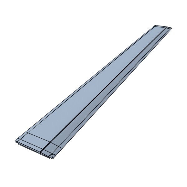 4 Rulers Collection protractor on piece of paper 3D model_30