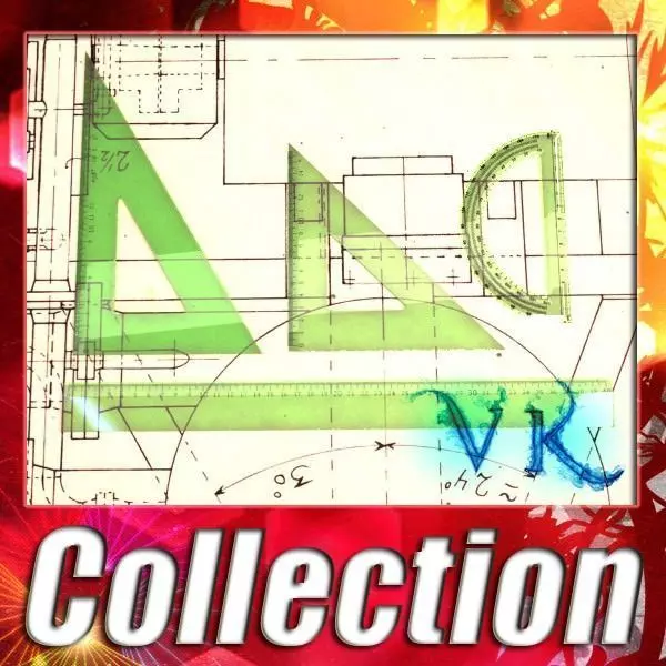 4 Rulers Collection protractor on piece of paper 3D model_0