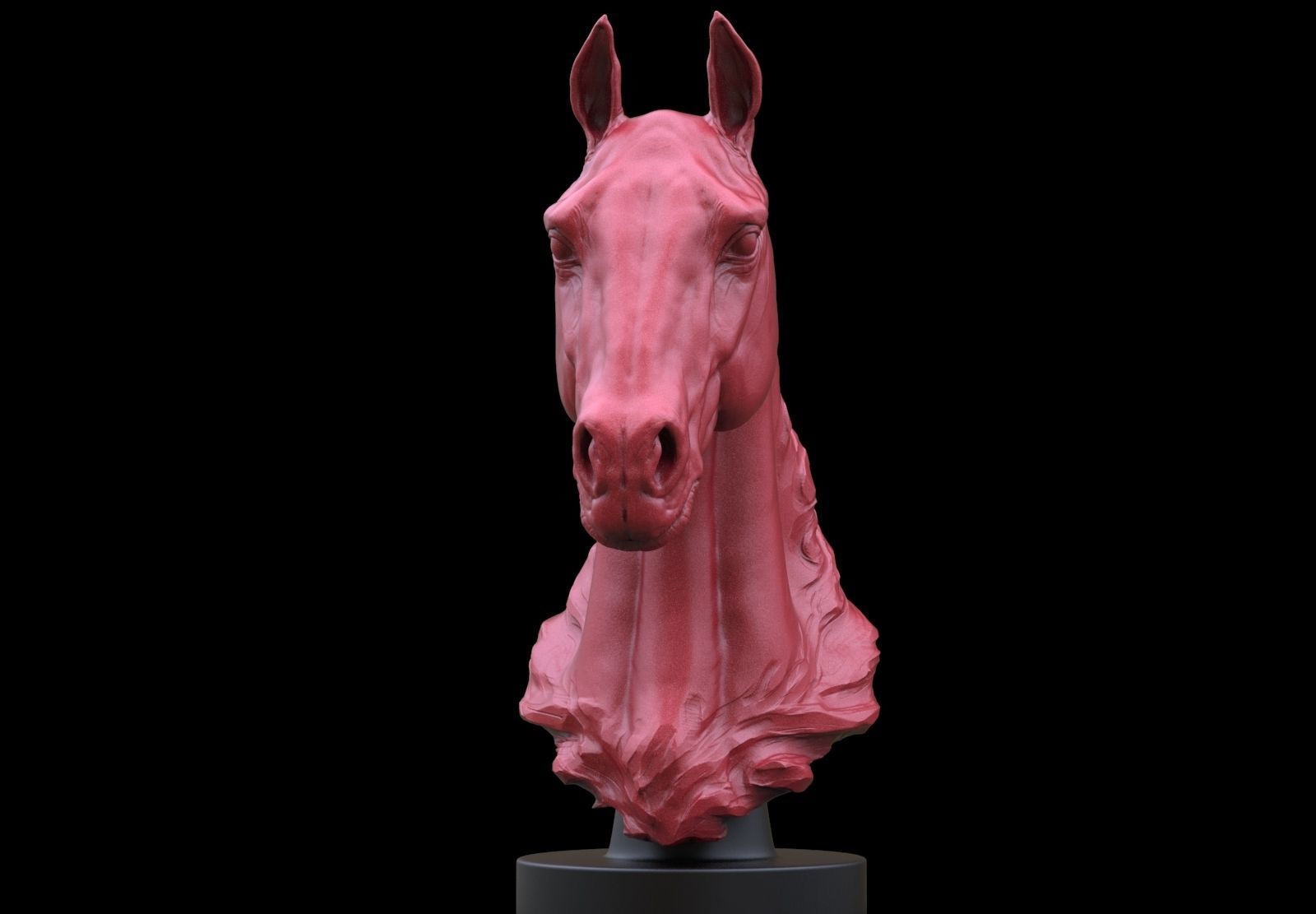 Horse Bust 3D print model_2