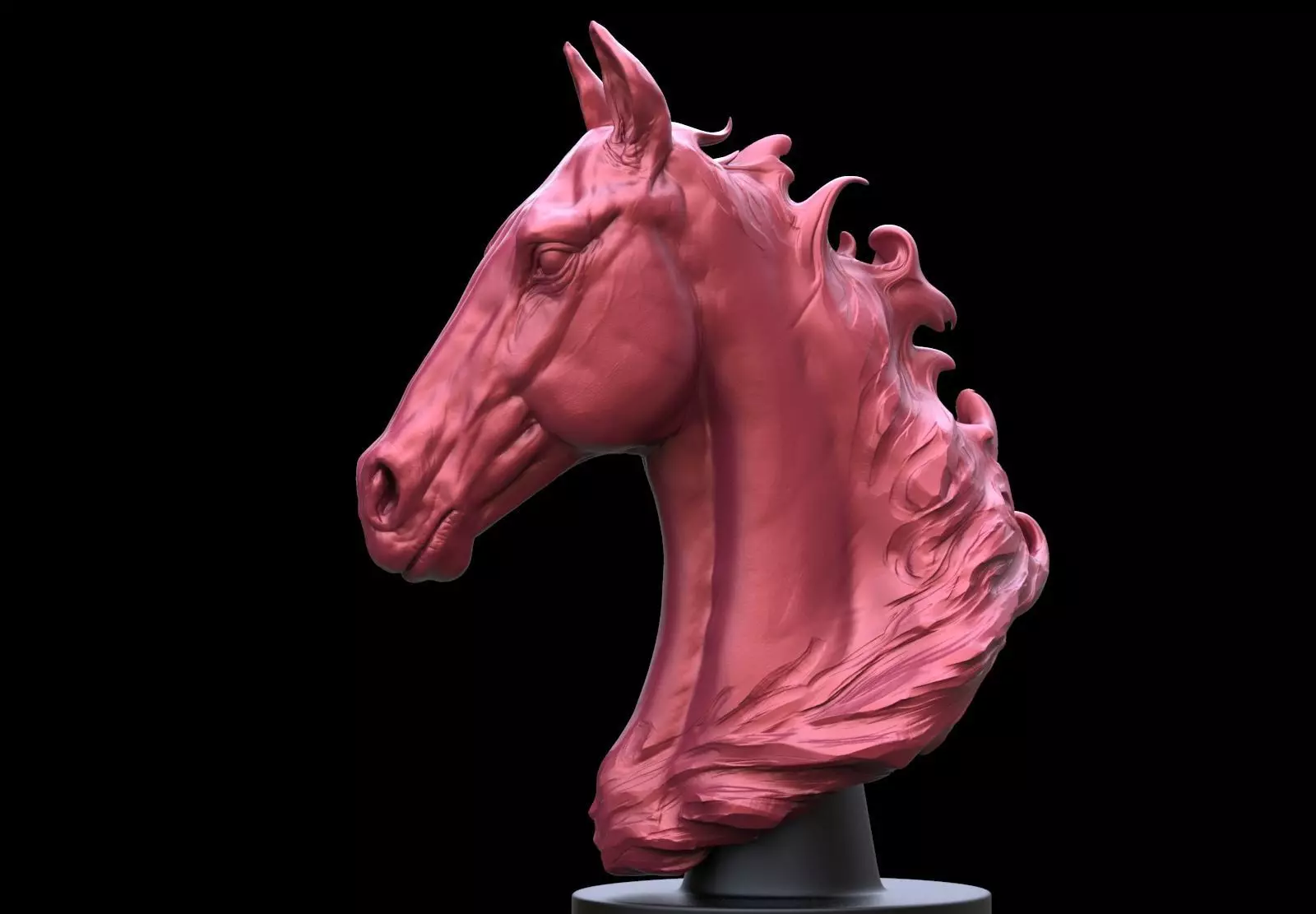 Horse Bust 3D print model_0