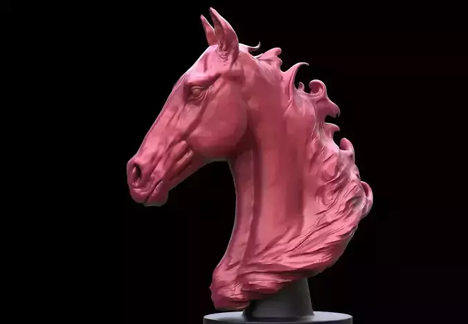 Horse Bust 3D print model