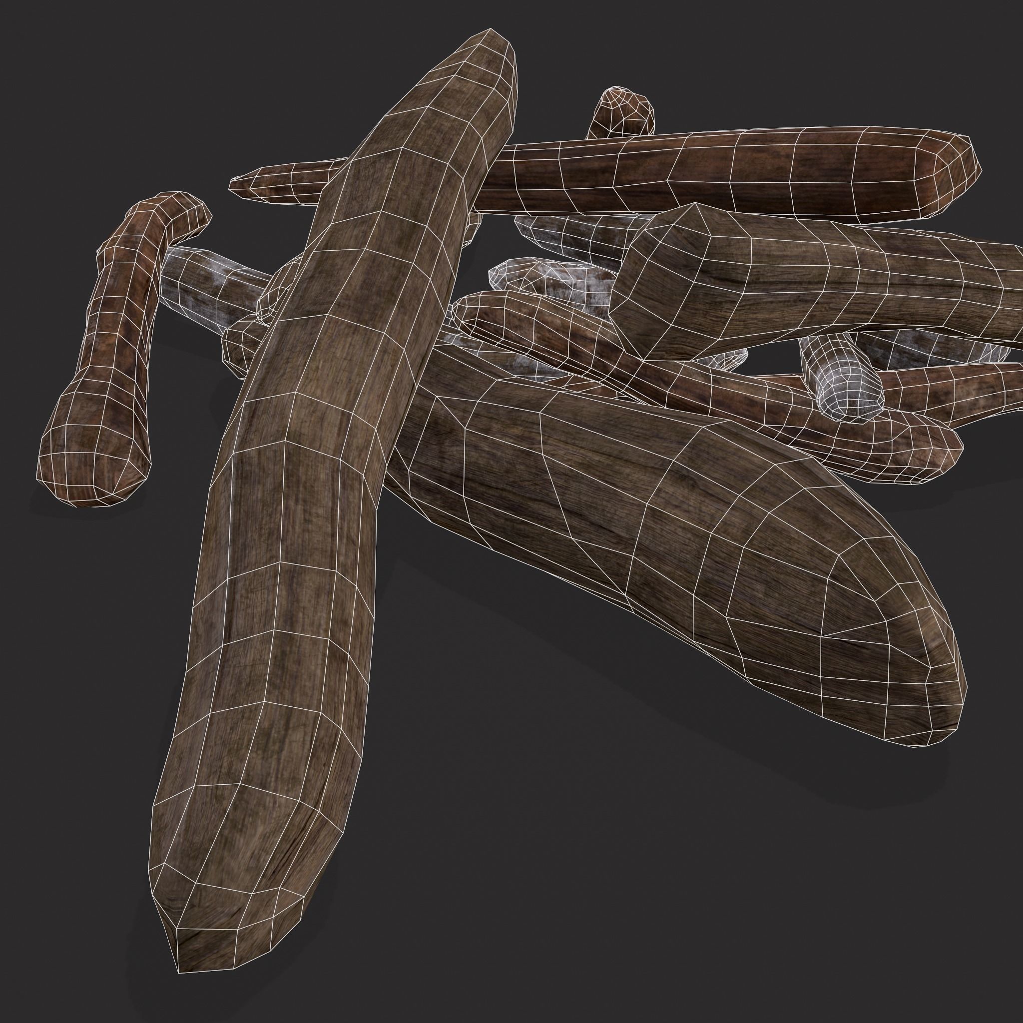 Driftwood  Low-poly 3D model_16