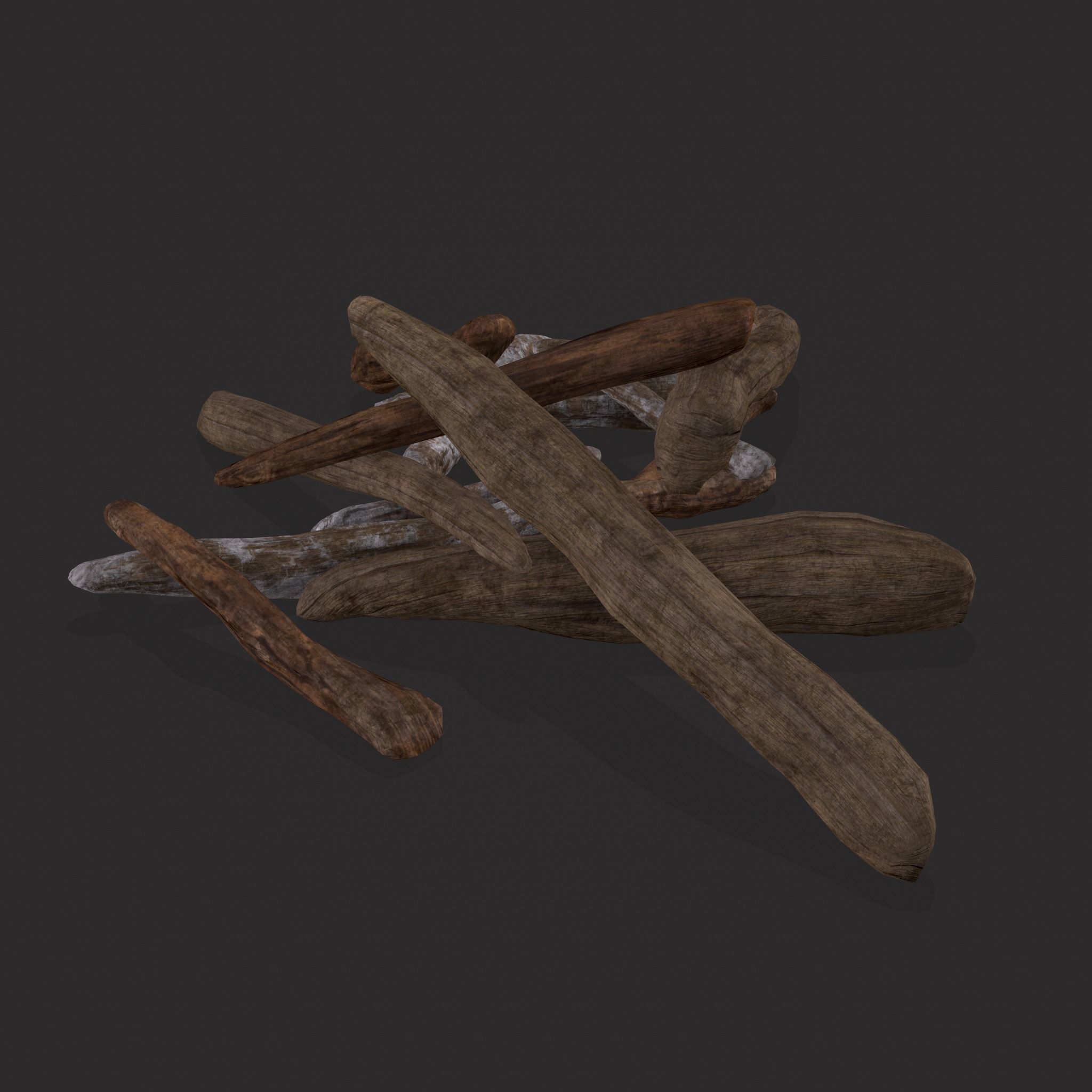Driftwood  Low-poly 3D model_5