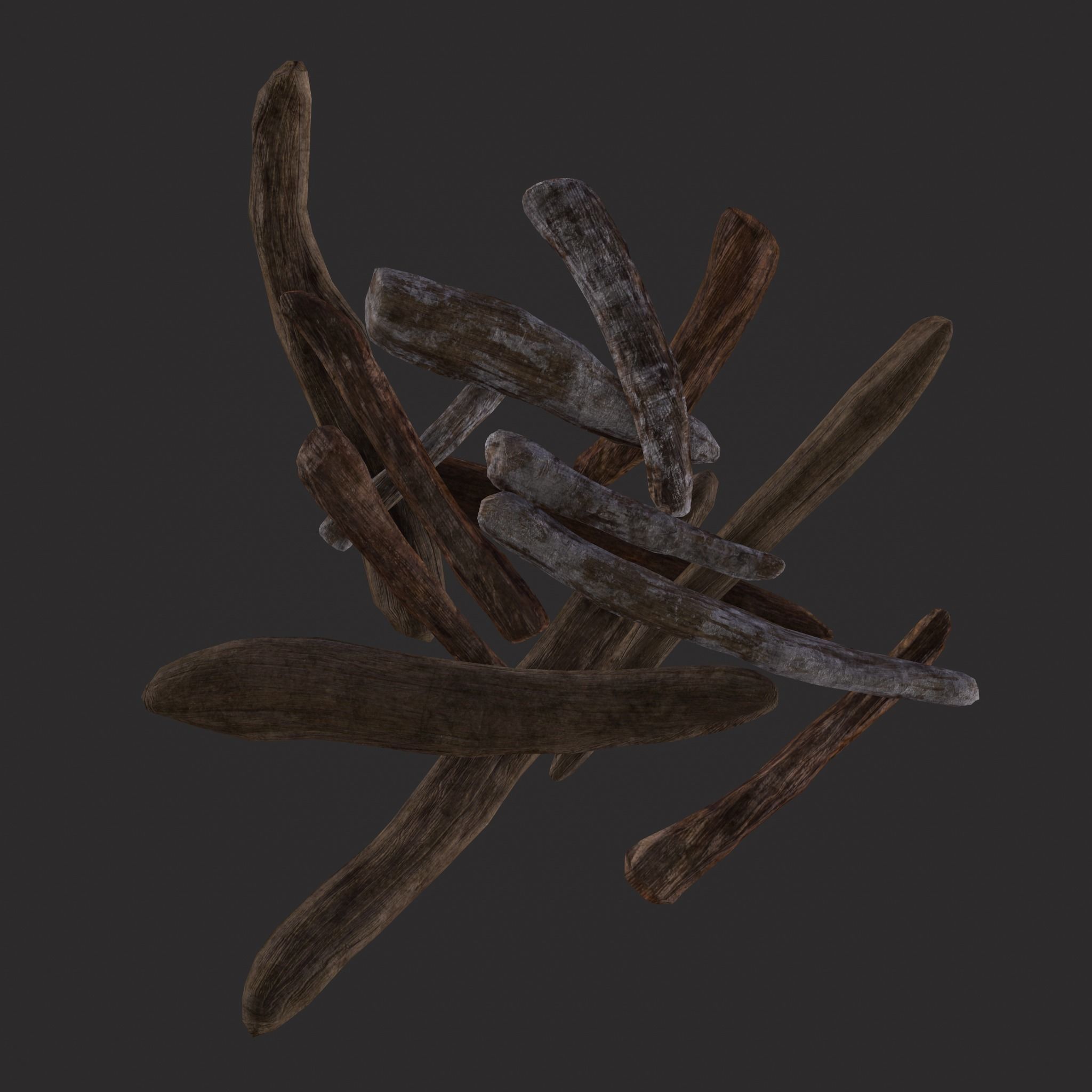 Driftwood  Low-poly 3D model_13