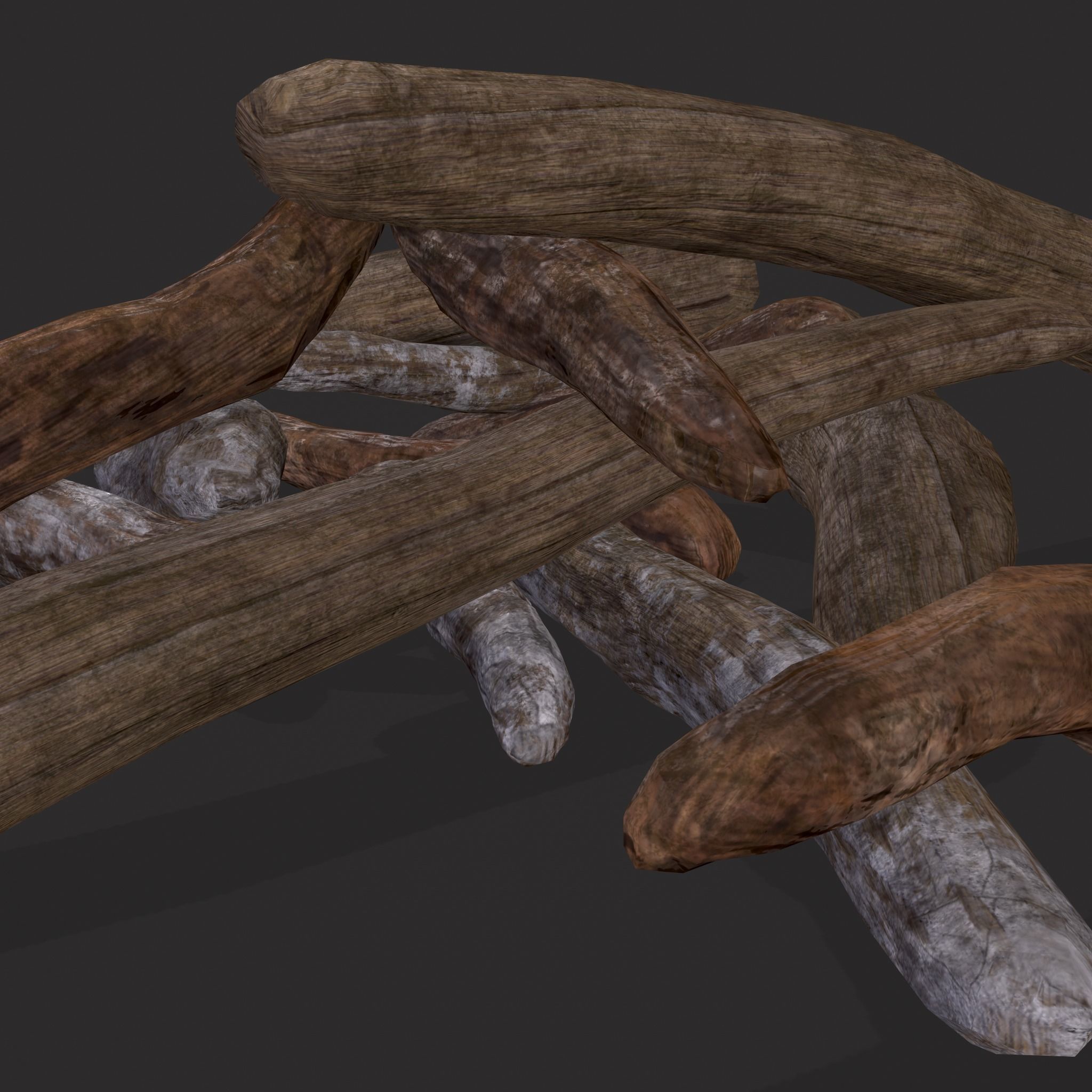 Driftwood  Low-poly 3D model_11