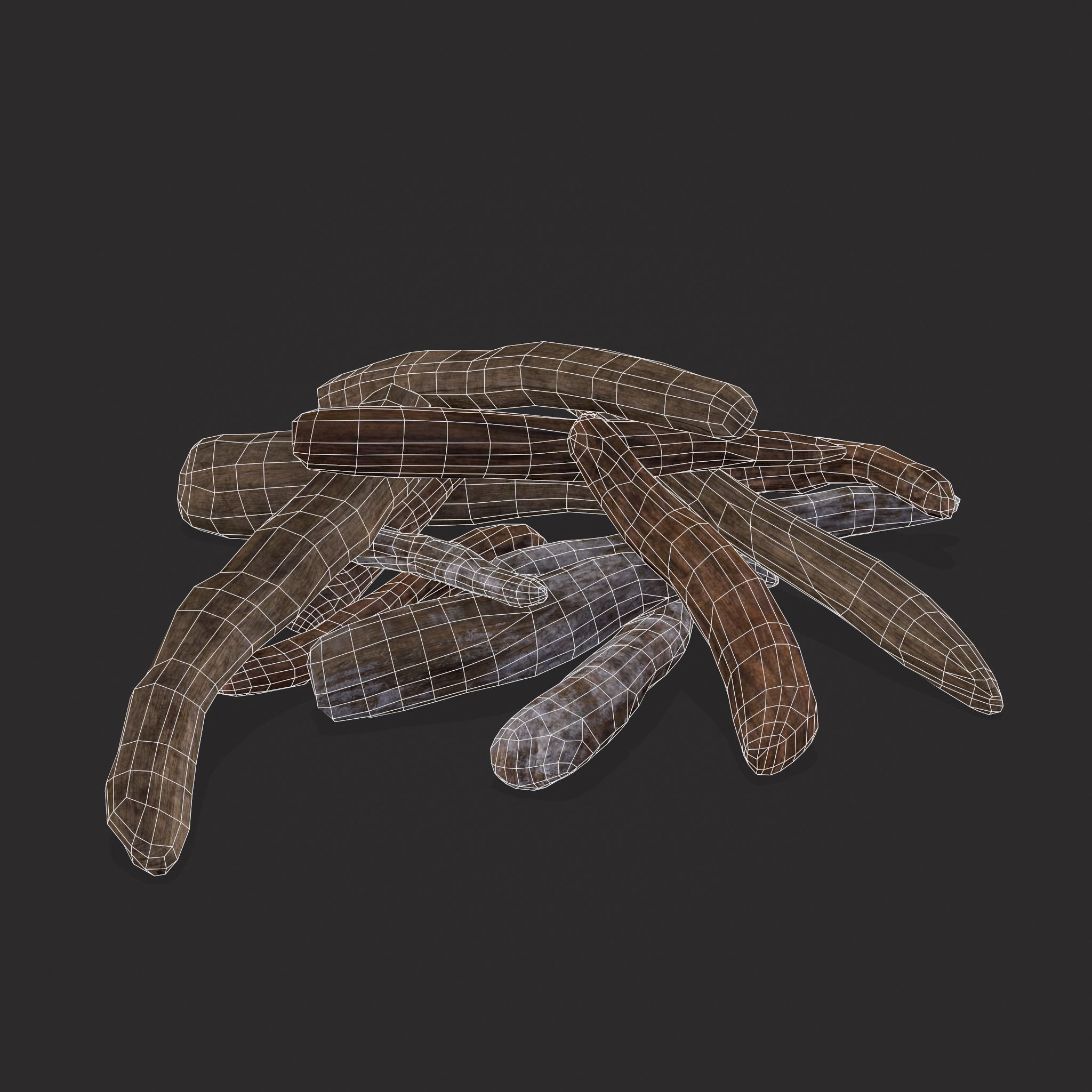 Driftwood  Low-poly 3D model_2