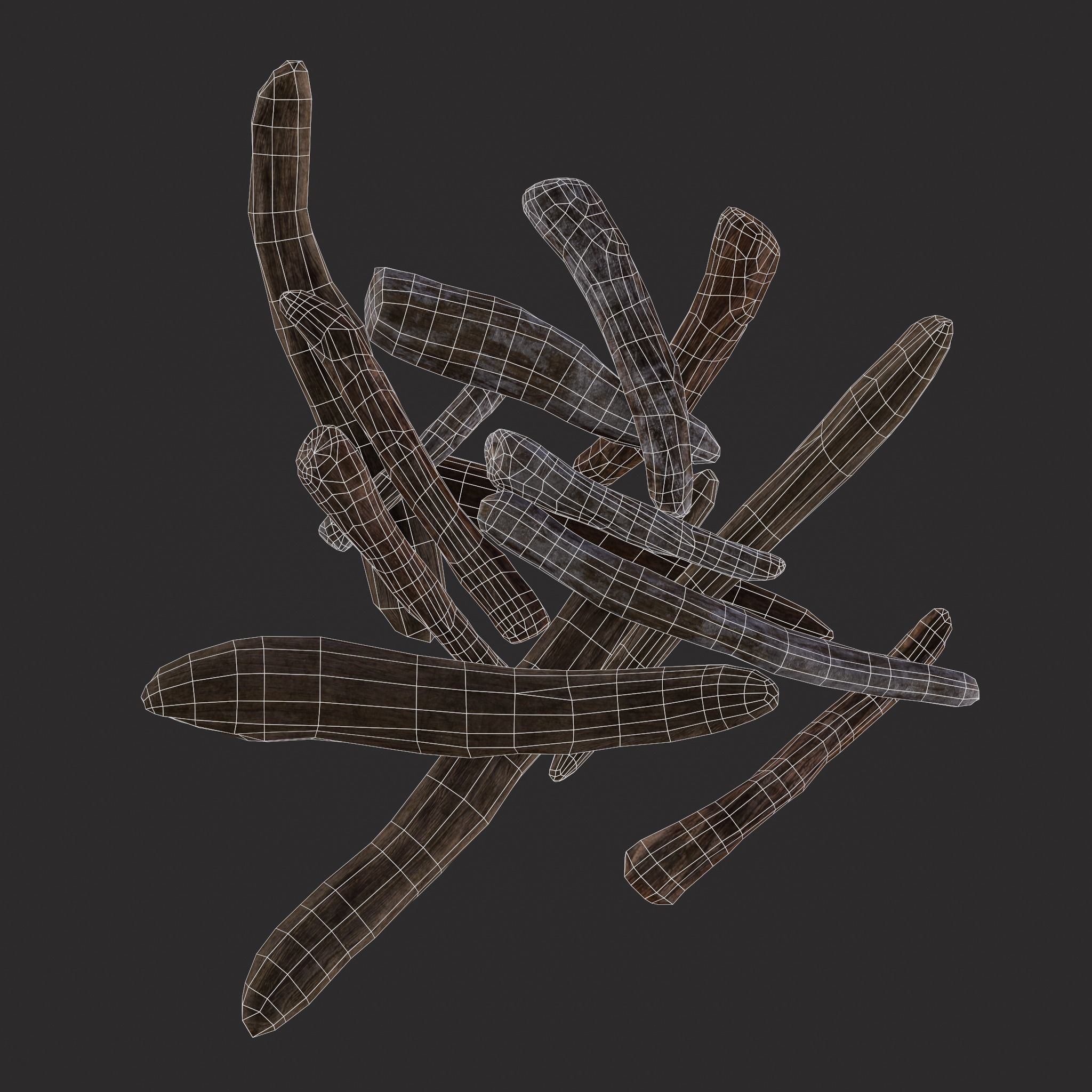 Driftwood  Low-poly 3D model_14