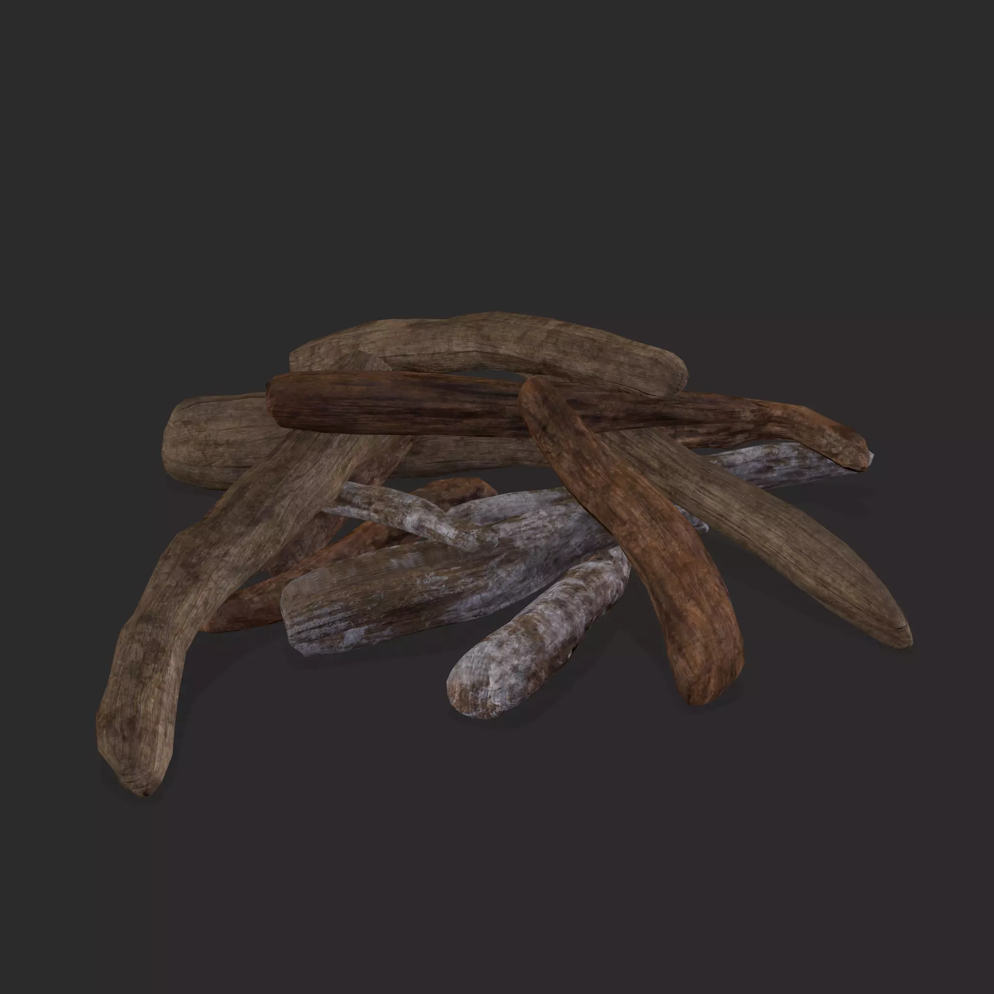 Driftwood  Low-poly 3D model_0
