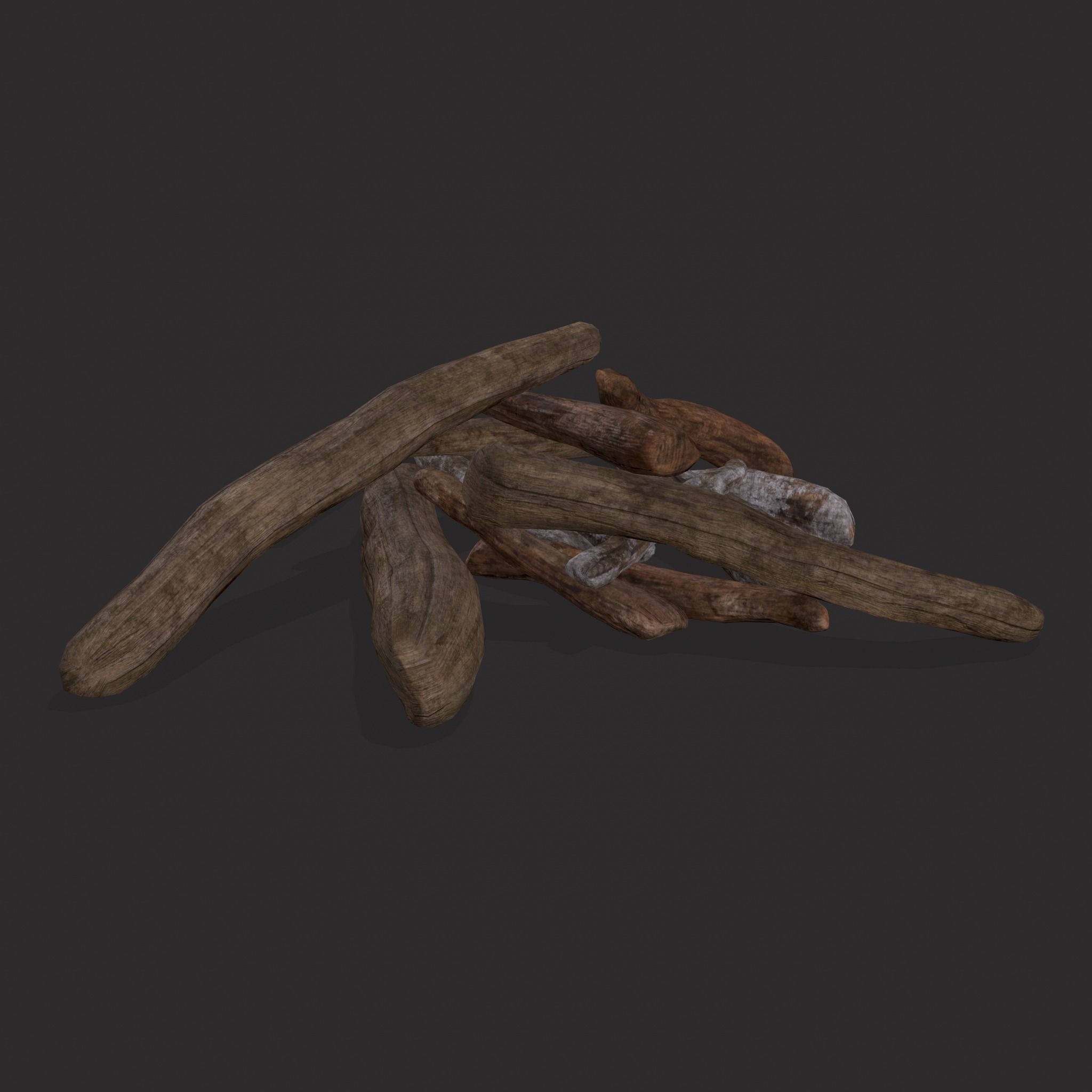 Driftwood  Low-poly 3D model_7