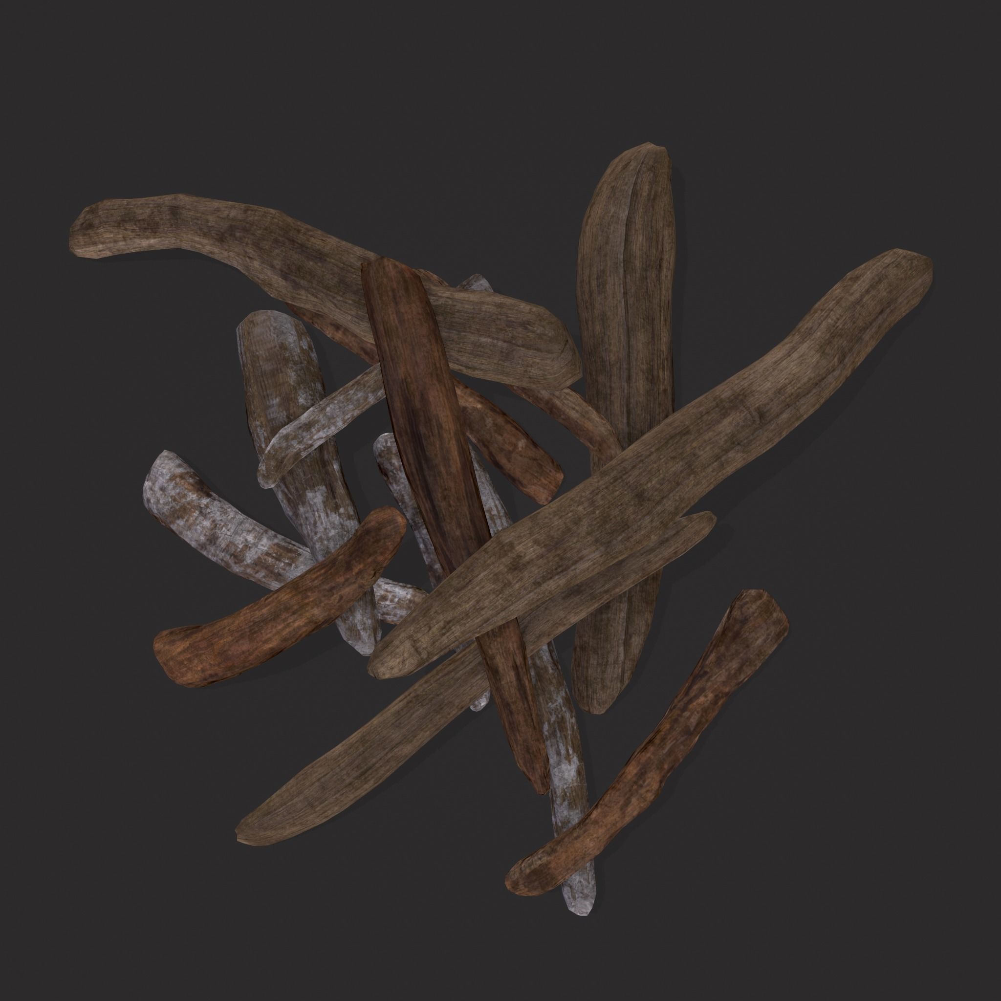 Driftwood  Low-poly 3D model_3