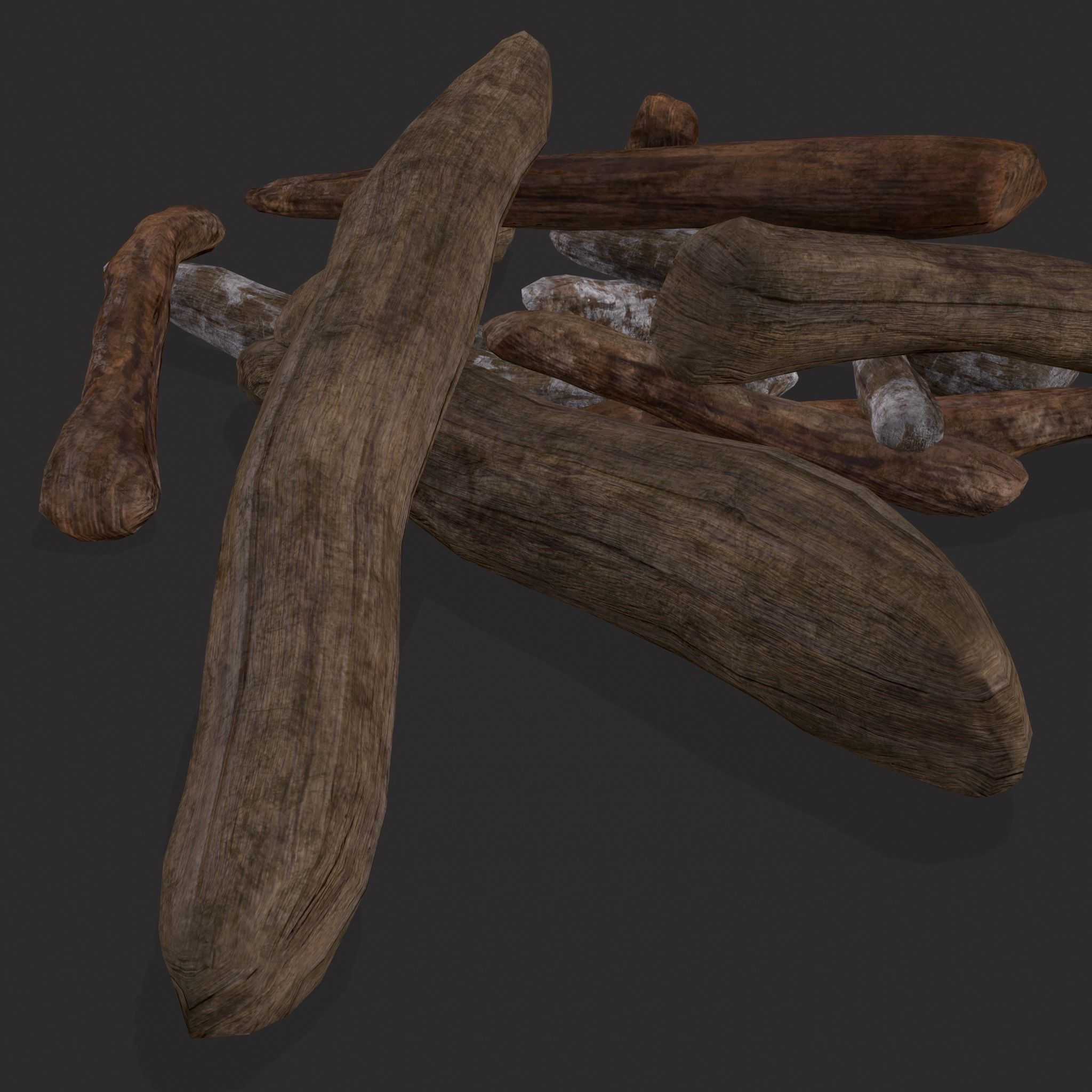 Driftwood  Low-poly 3D model_15