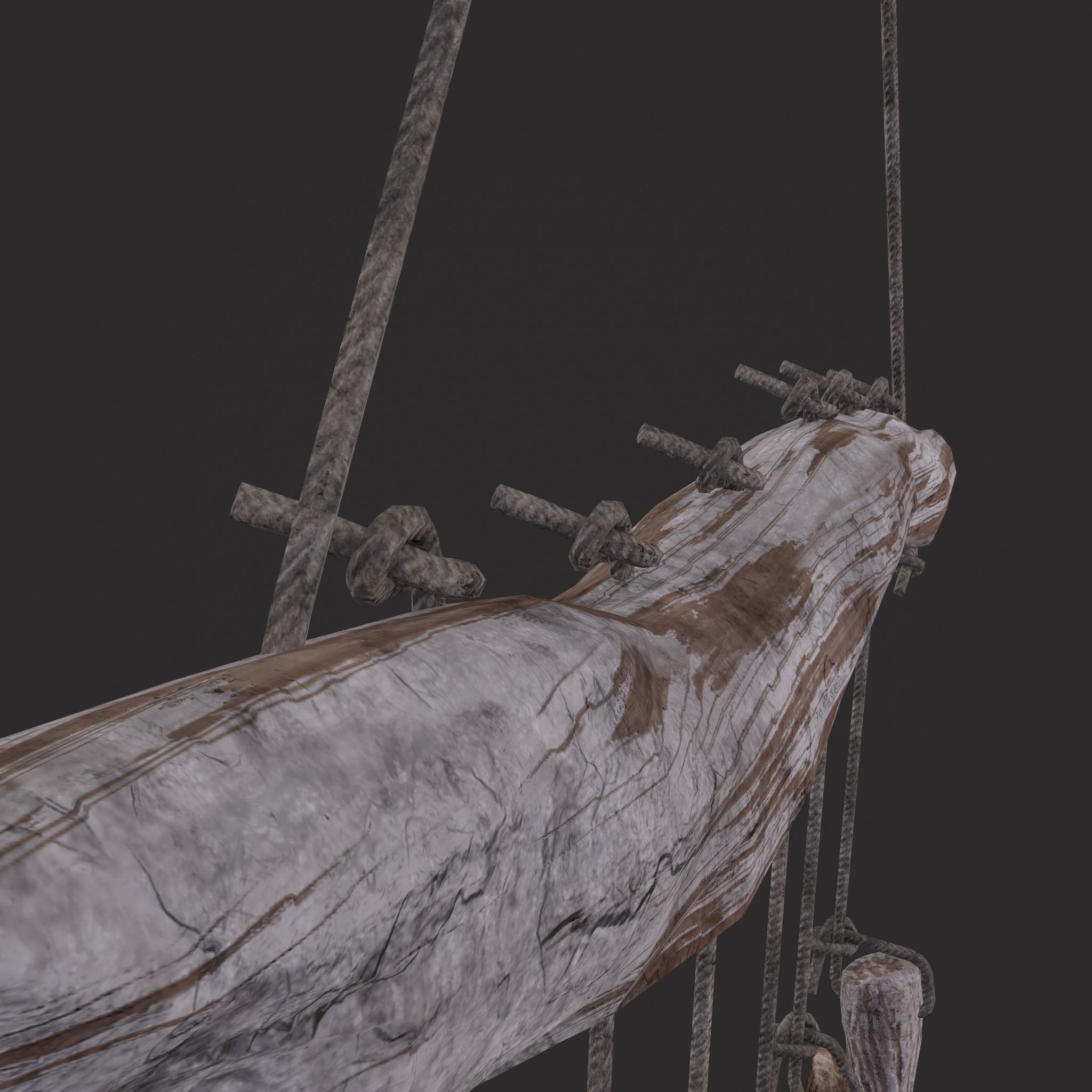 Drift Wood Ornament Low-poly 3D model_13