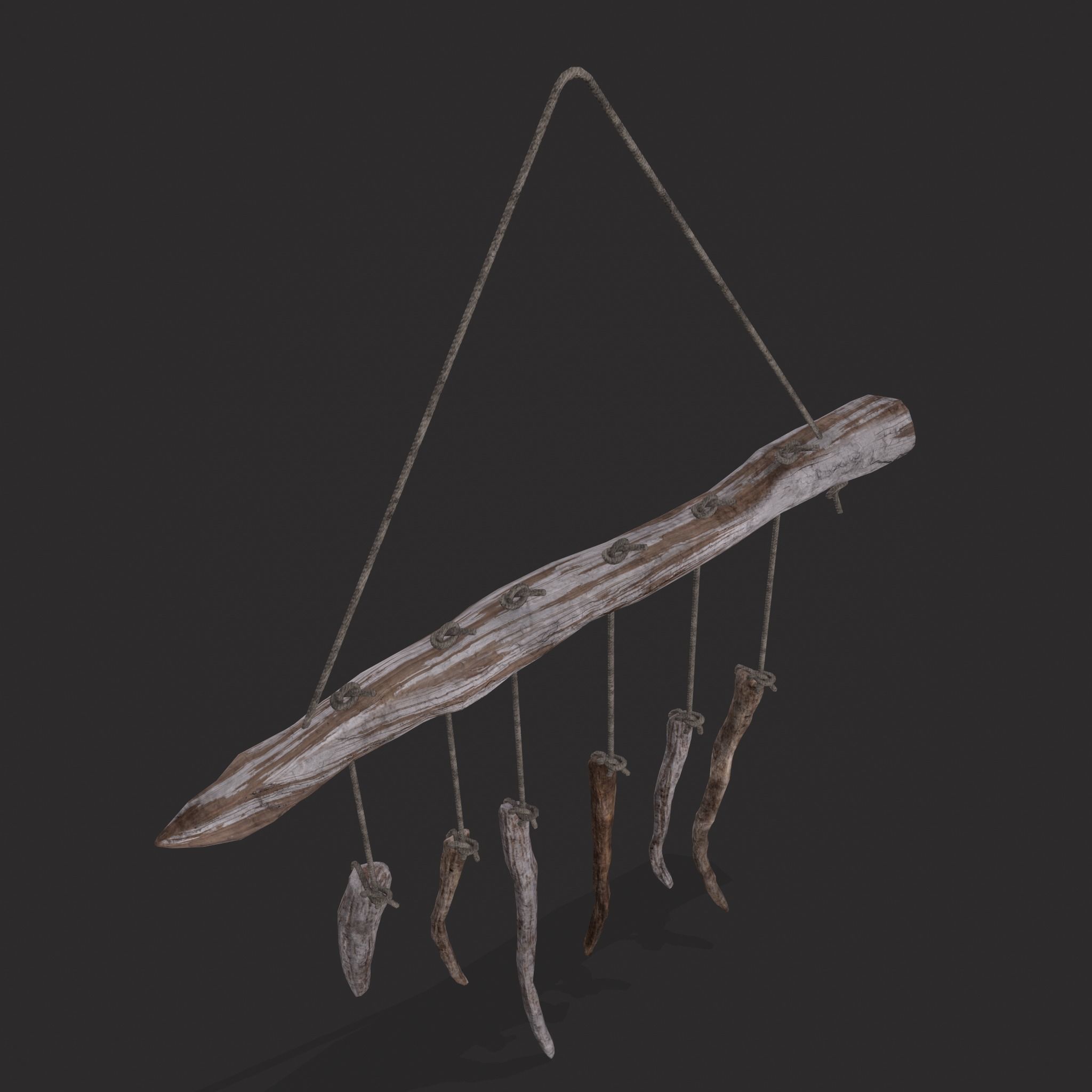 Drift Wood Ornament Low-poly 3D model_17