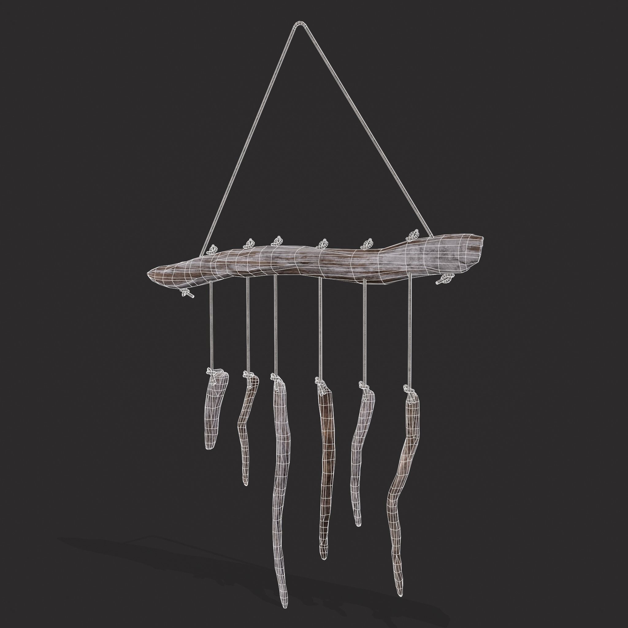 Drift Wood Ornament Low-poly 3D model_20