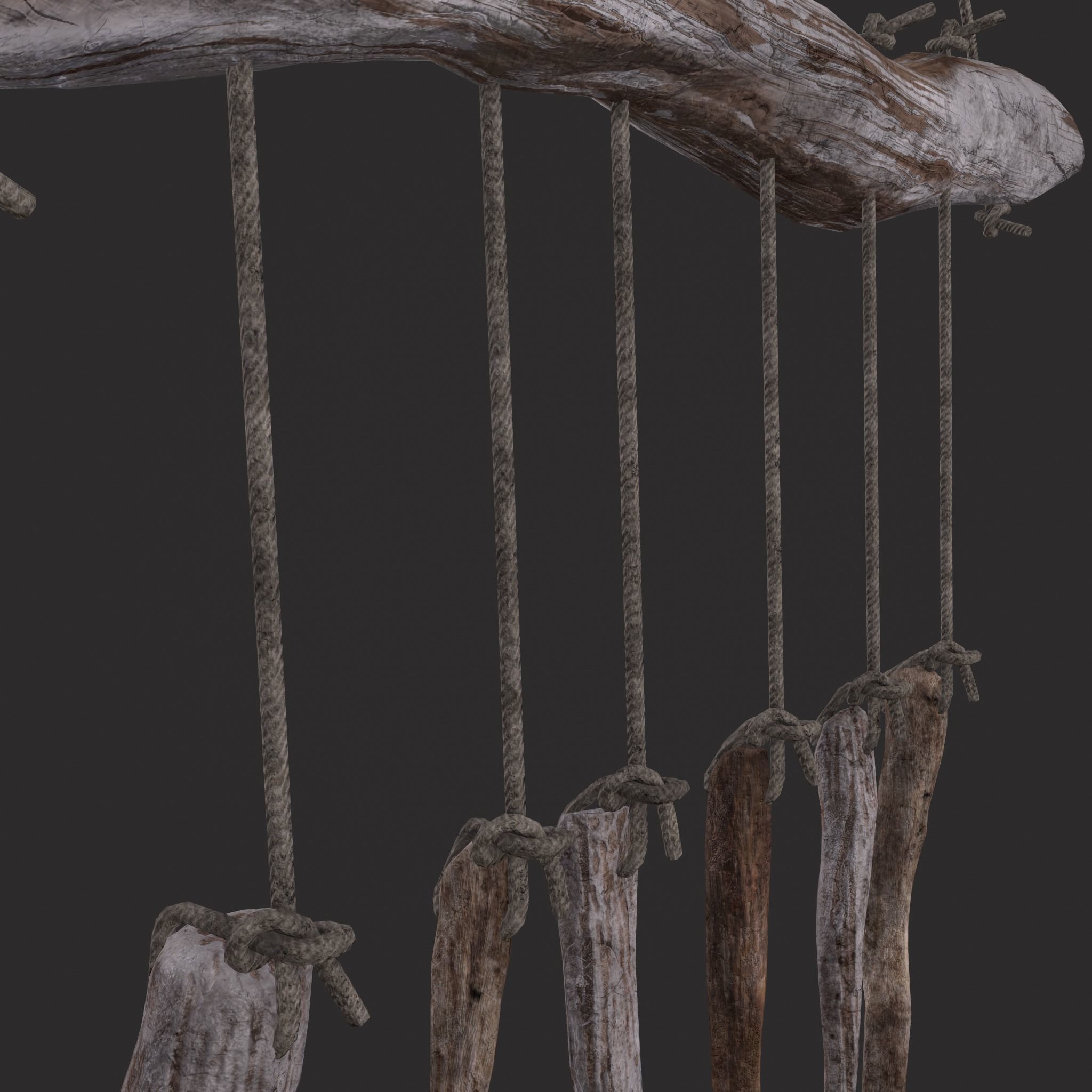 Drift Wood Ornament Low-poly 3D model_15