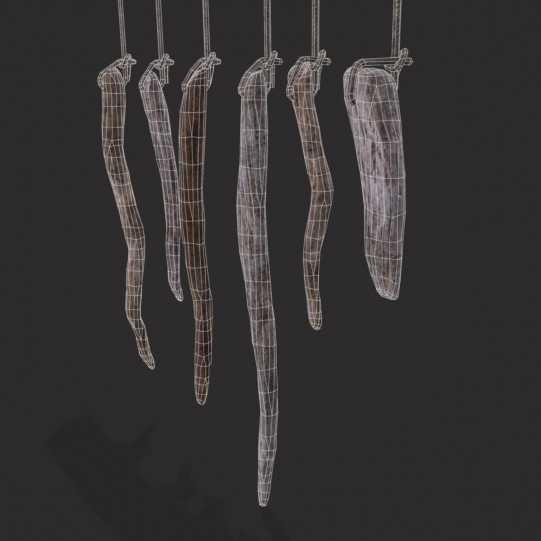 Drift Wood Ornament Low-poly 3D model_8