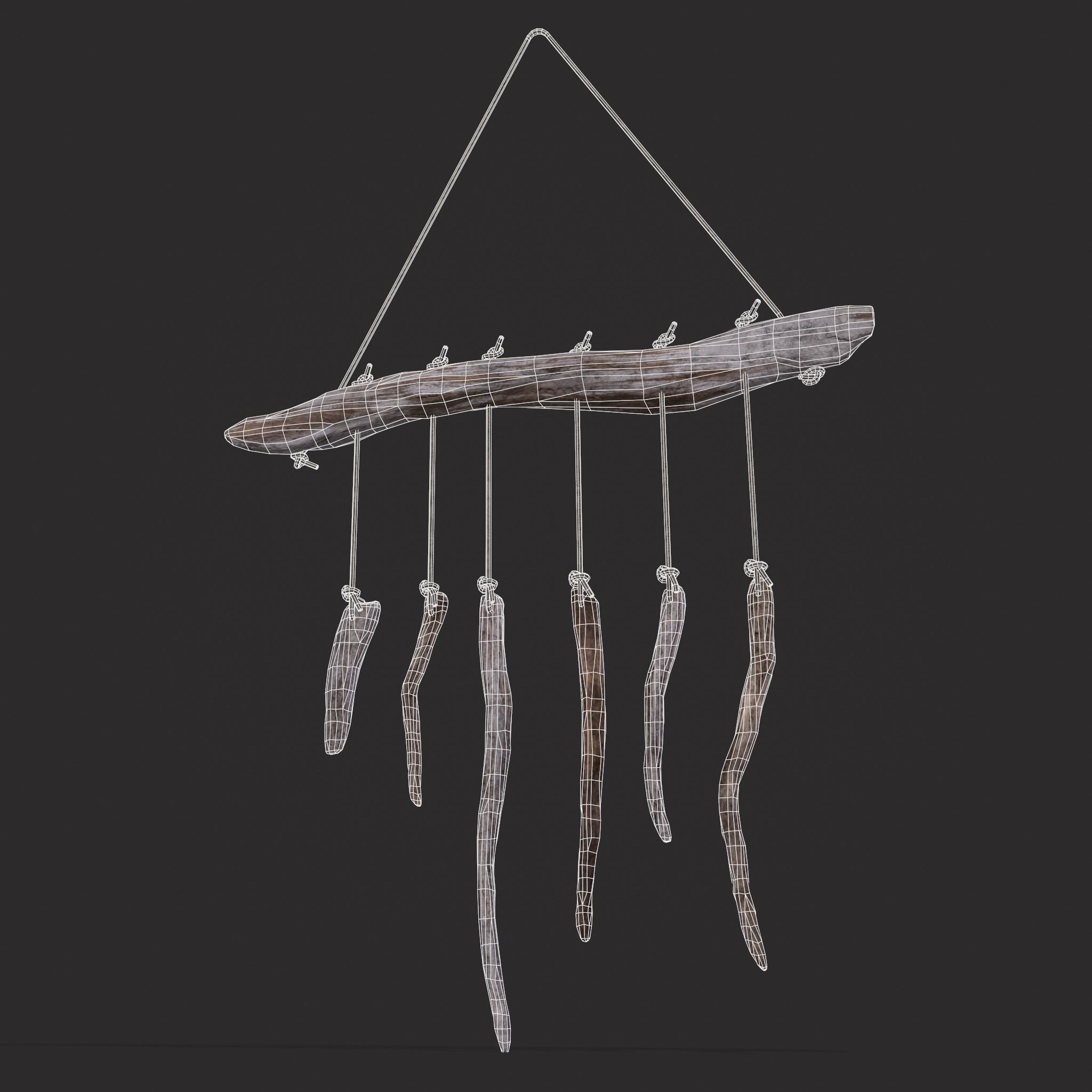 Drift Wood Ornament Low-poly 3D model_10