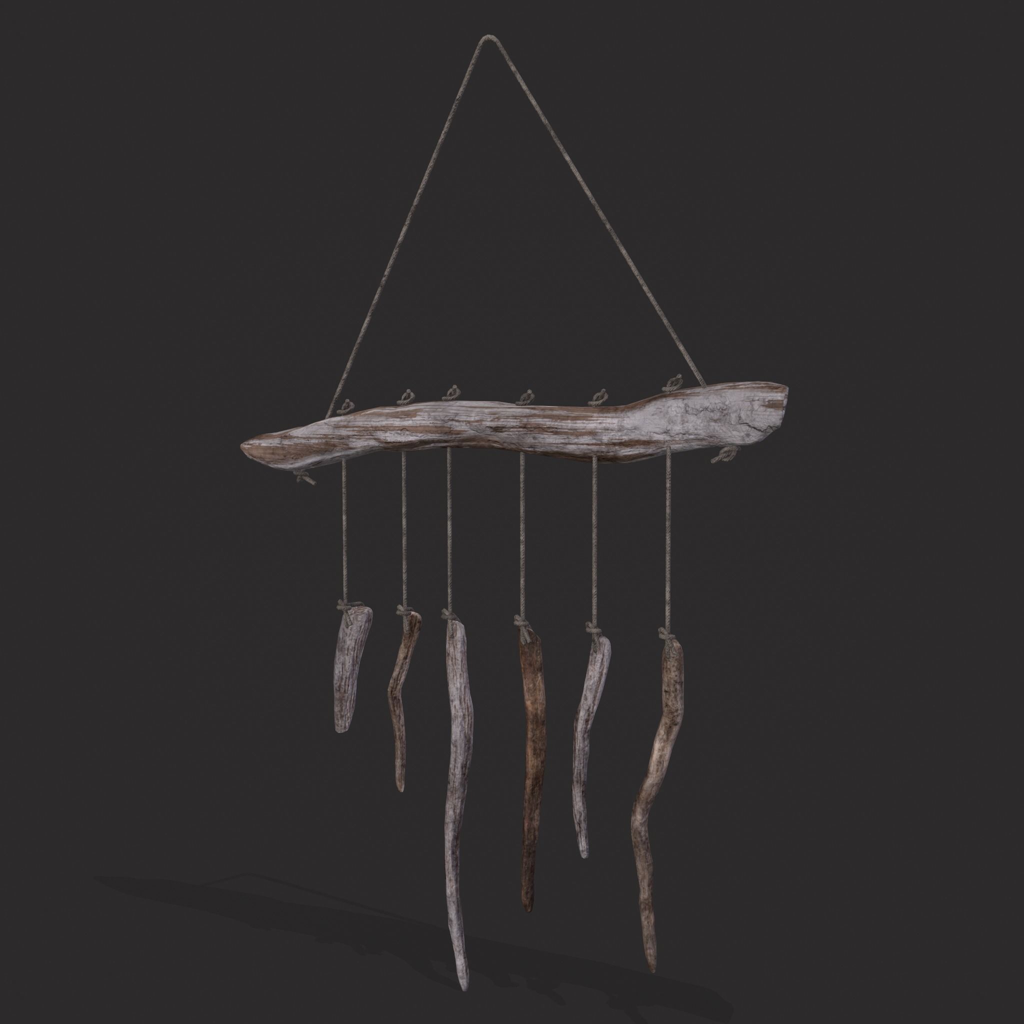 Drift Wood Ornament Low-poly 3D model_19