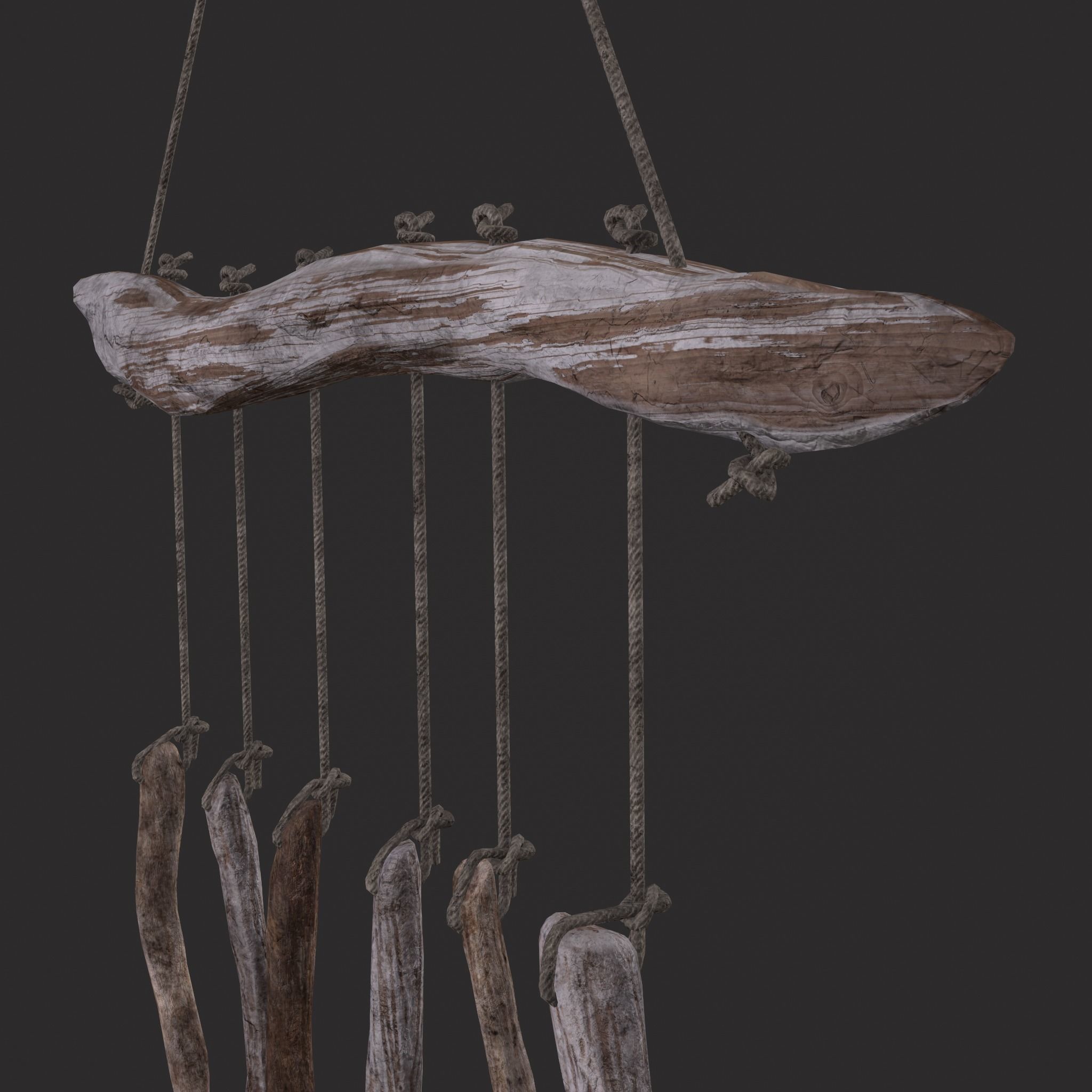 Drift Wood Ornament Low-poly 3D model_5