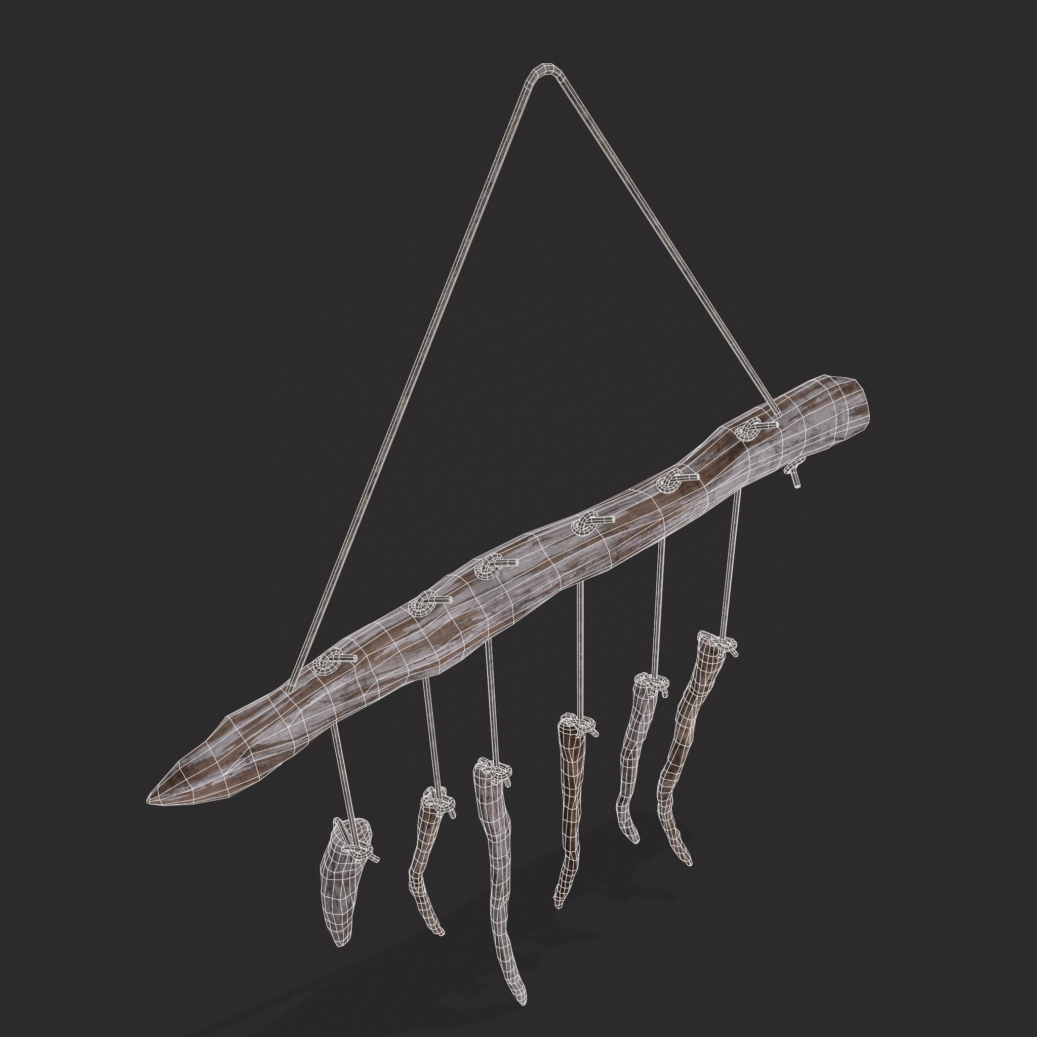 Drift Wood Ornament Low-poly 3D model_18