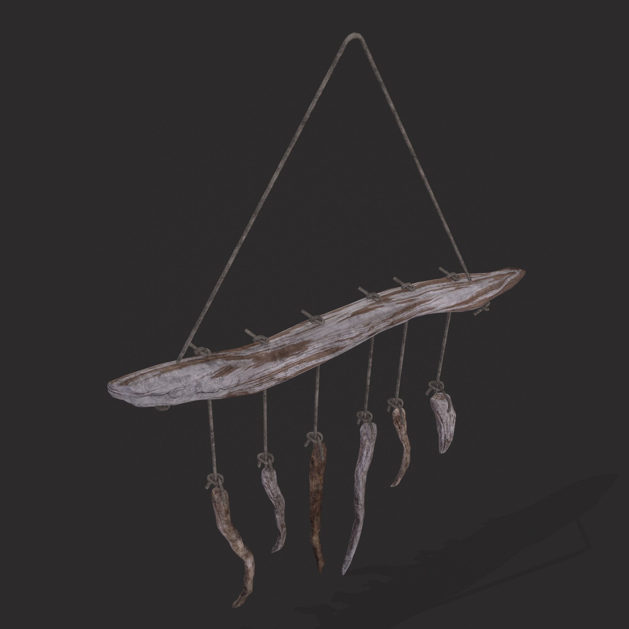 Drift Wood Ornament Low-poly 3D model_3