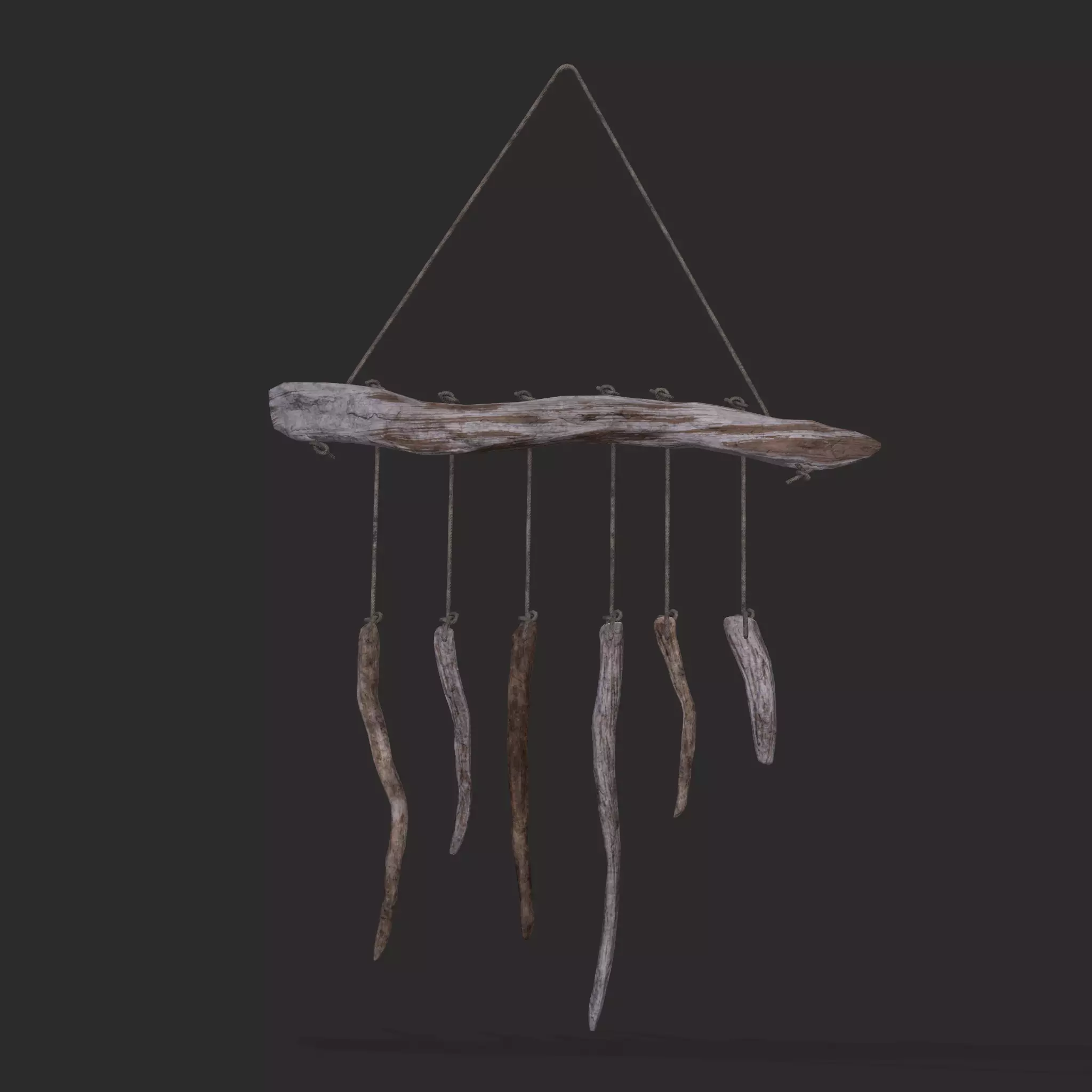 Drift Wood Ornament Low-poly 3D model_0
