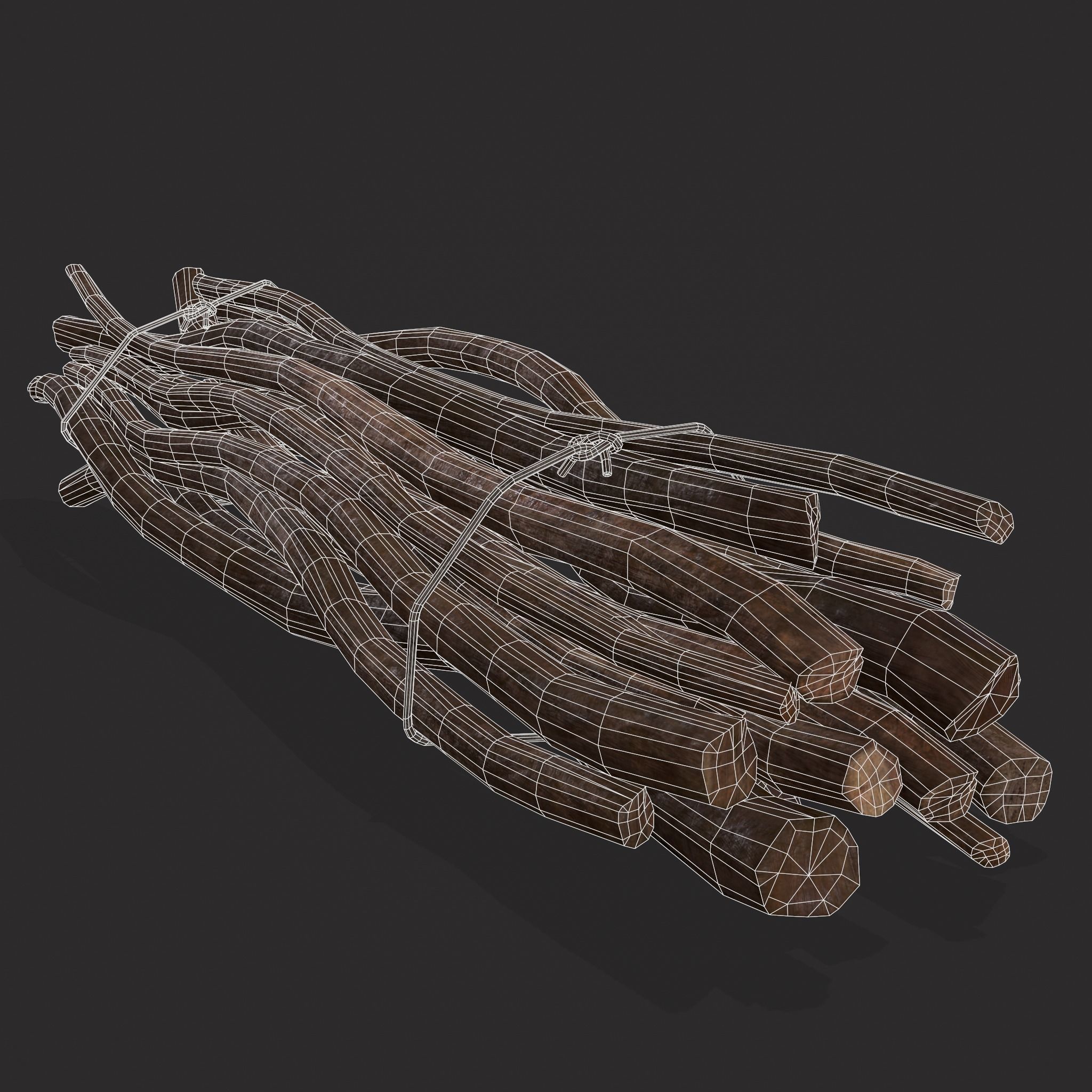 Sticks Bundle Two Low-poly 3D model_2