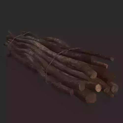 Sticks Bundle Two Low-poly 3D model
