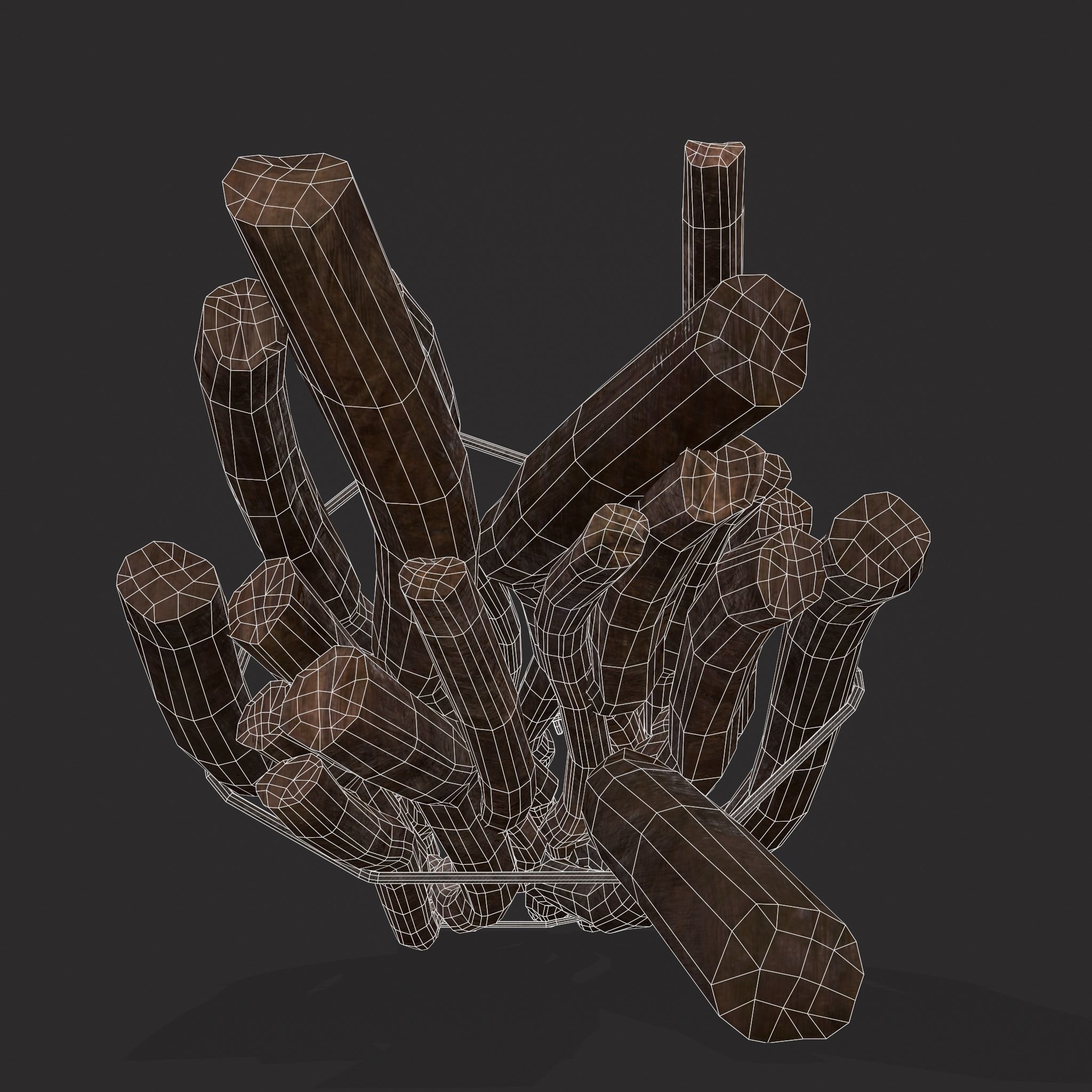 Sticks Bundle Two Low-poly 3D model_10