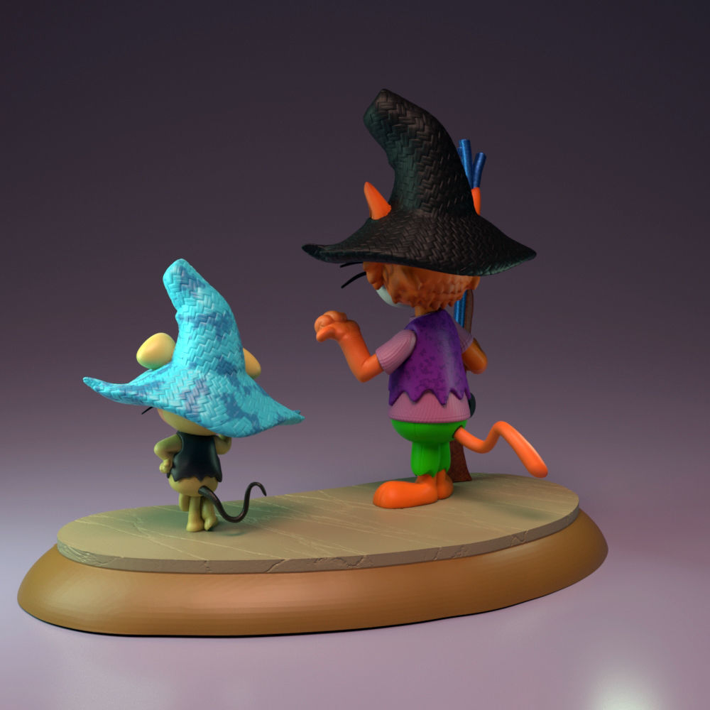 Punkin Puss and Mushmouse 3D print model_3