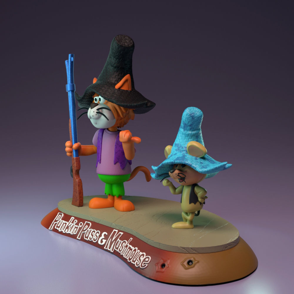 Punkin Puss and Mushmouse 3D print model_2