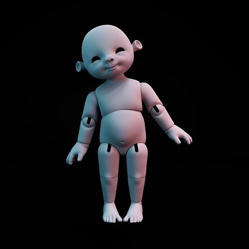 BJD doll cute little ogre 3D print model