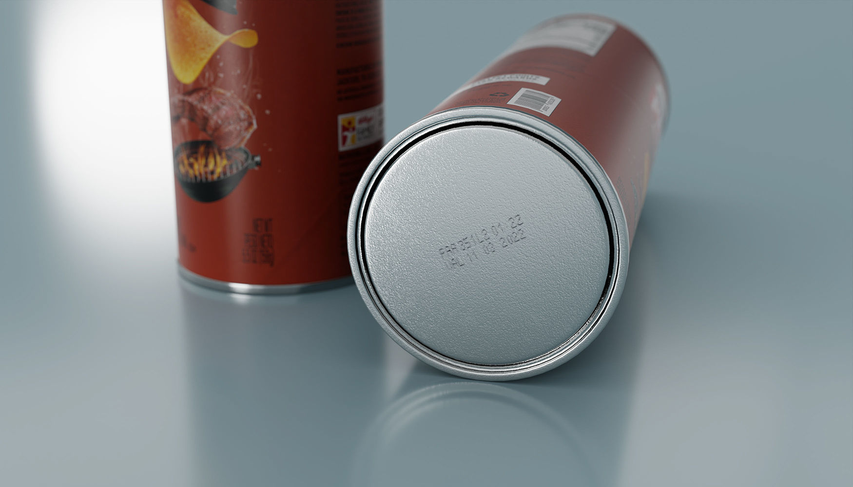 Pringles BBQ Crisps Low-poly 3D model_3