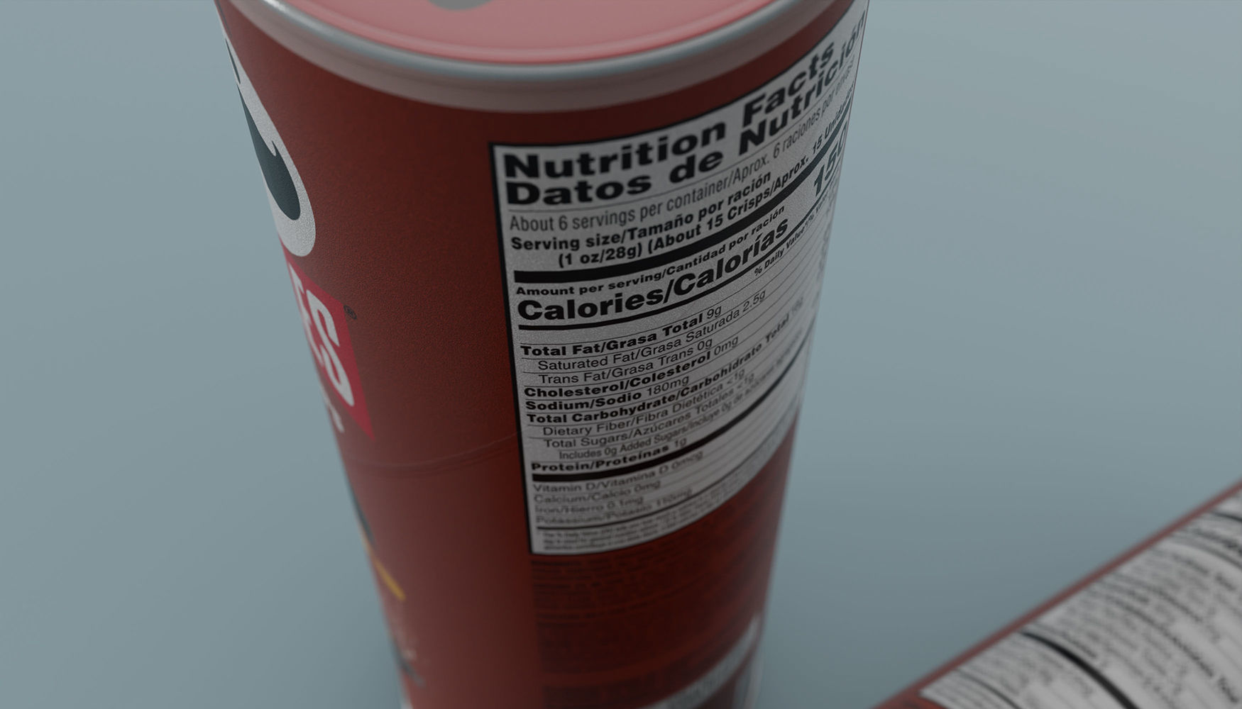 Pringles BBQ Crisps Low-poly 3D model_5