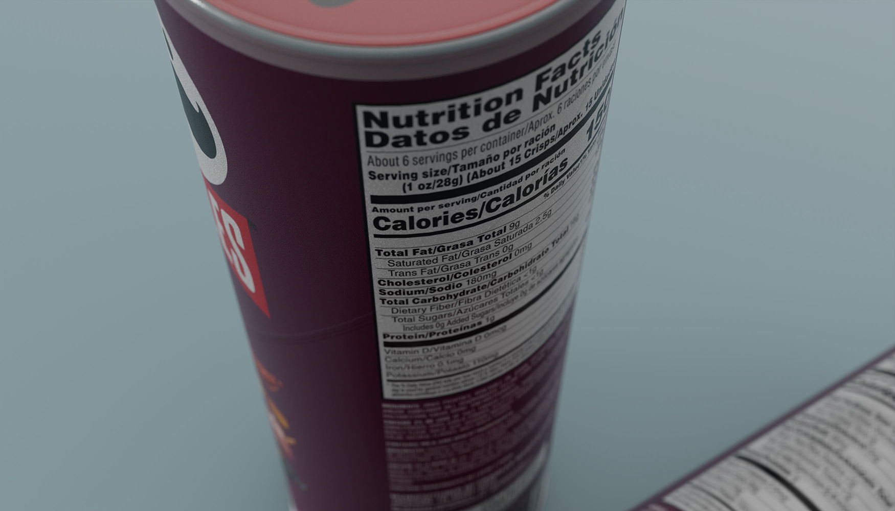 Pringles BBQ Low-poly 3D model_5