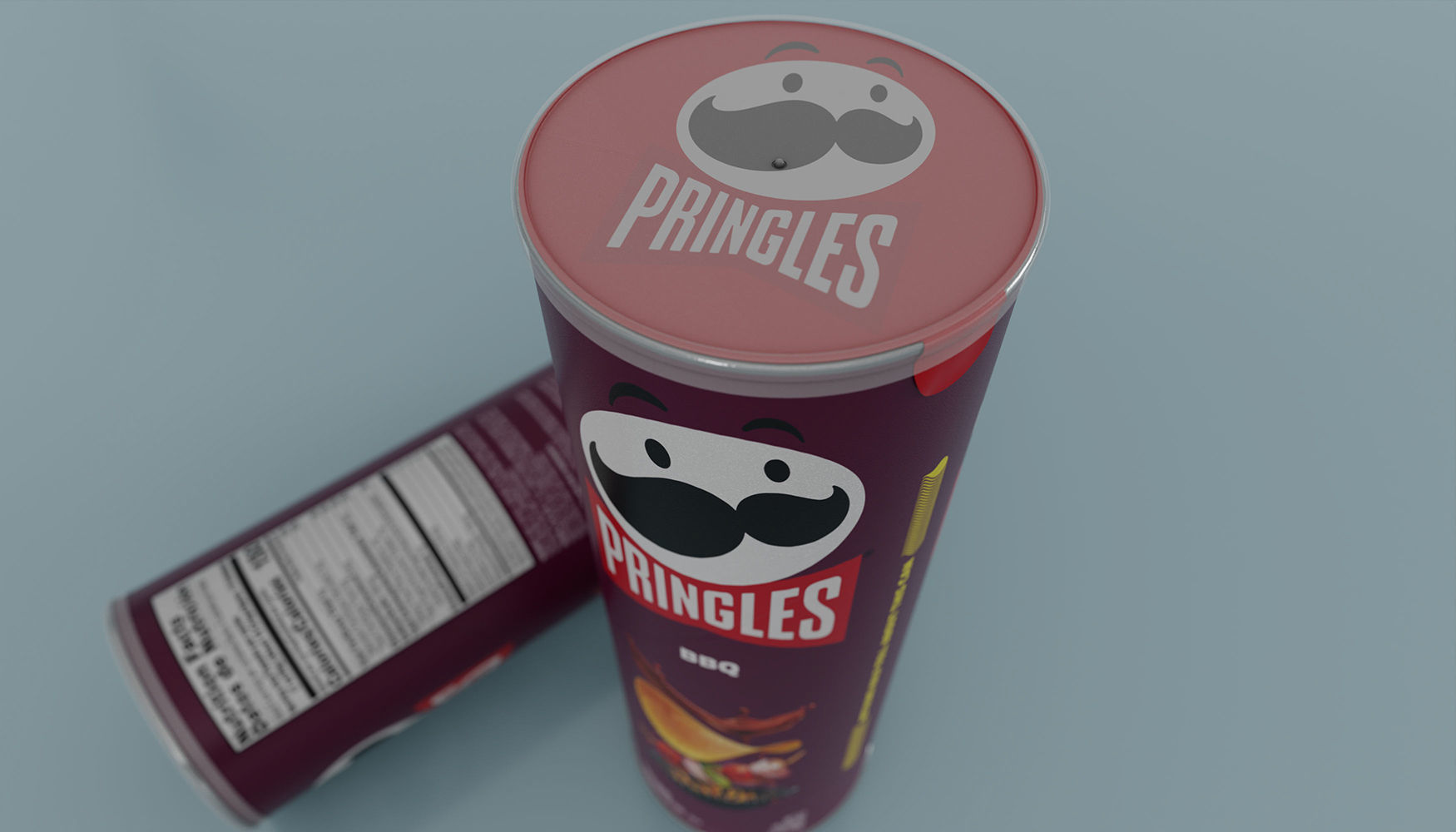 Pringles BBQ Low-poly 3D model_4
