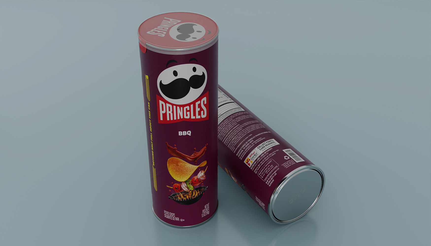 Pringles BBQ Low-poly 3D model_6
