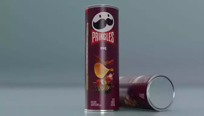 Pringles BBQ Low-poly 3D model