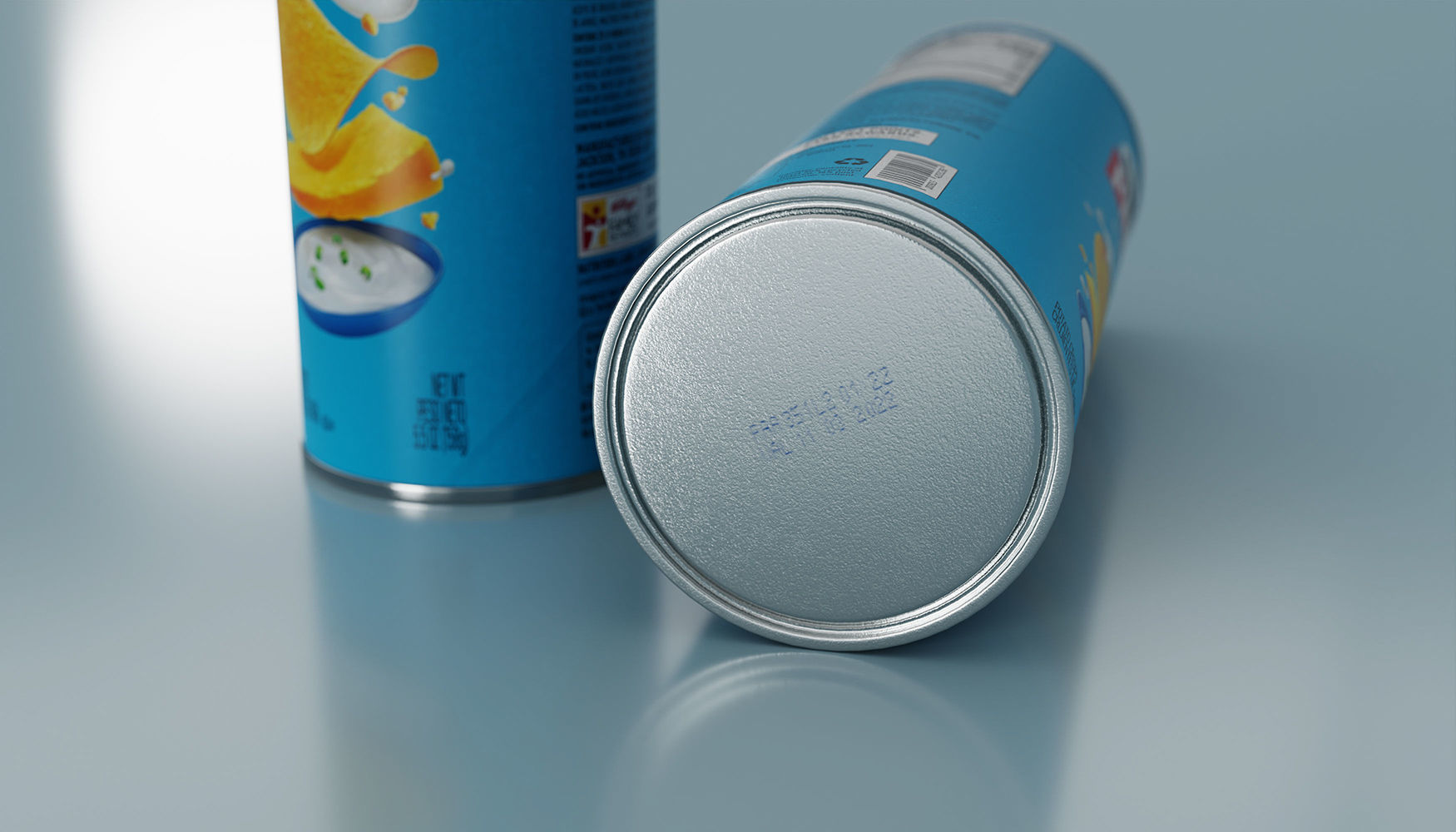 Pringles Cheddar and Sour Cream Low-poly 3D model_3