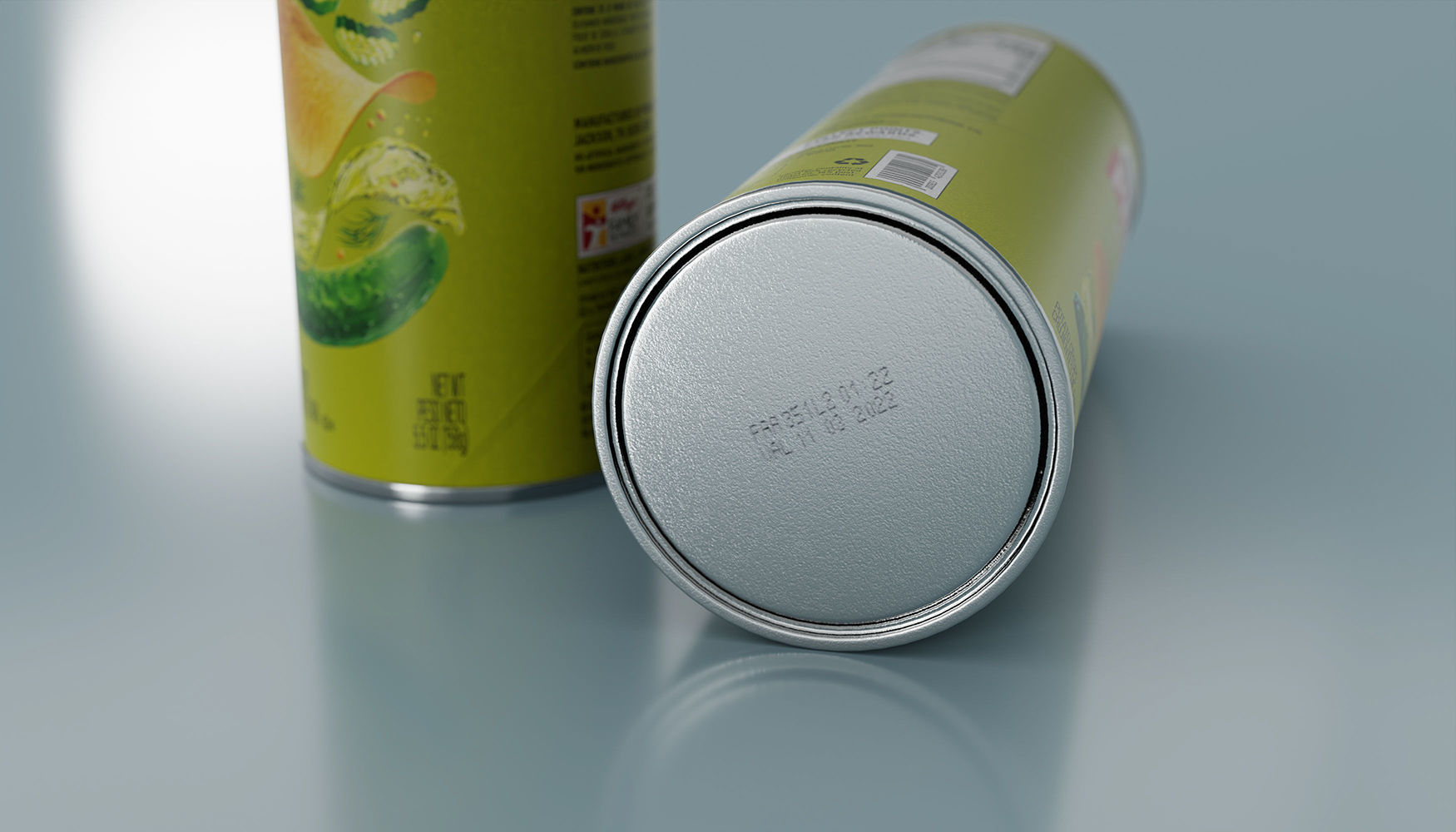 Pringles Dill Piclke Low-poly 3D model_3