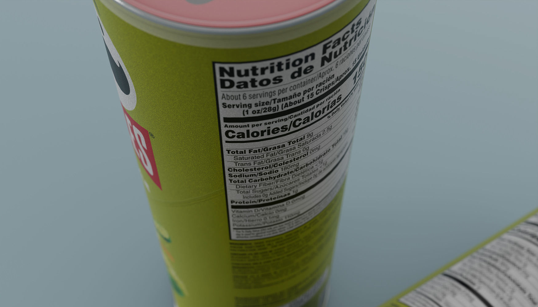 Pringles Dill Piclke Low-poly 3D model_5