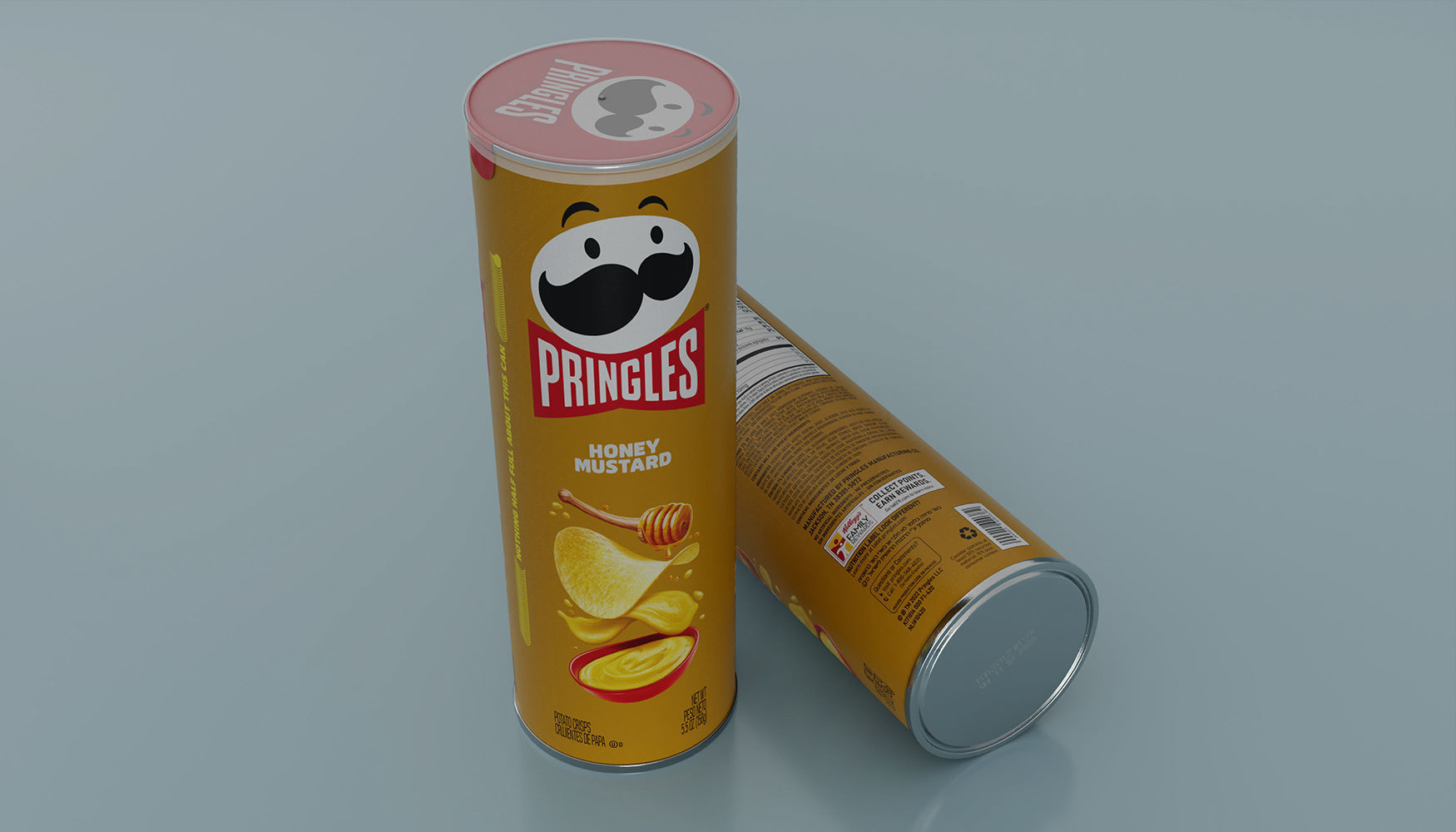 Pringles Honey Mustard Low-poly 3D model_6