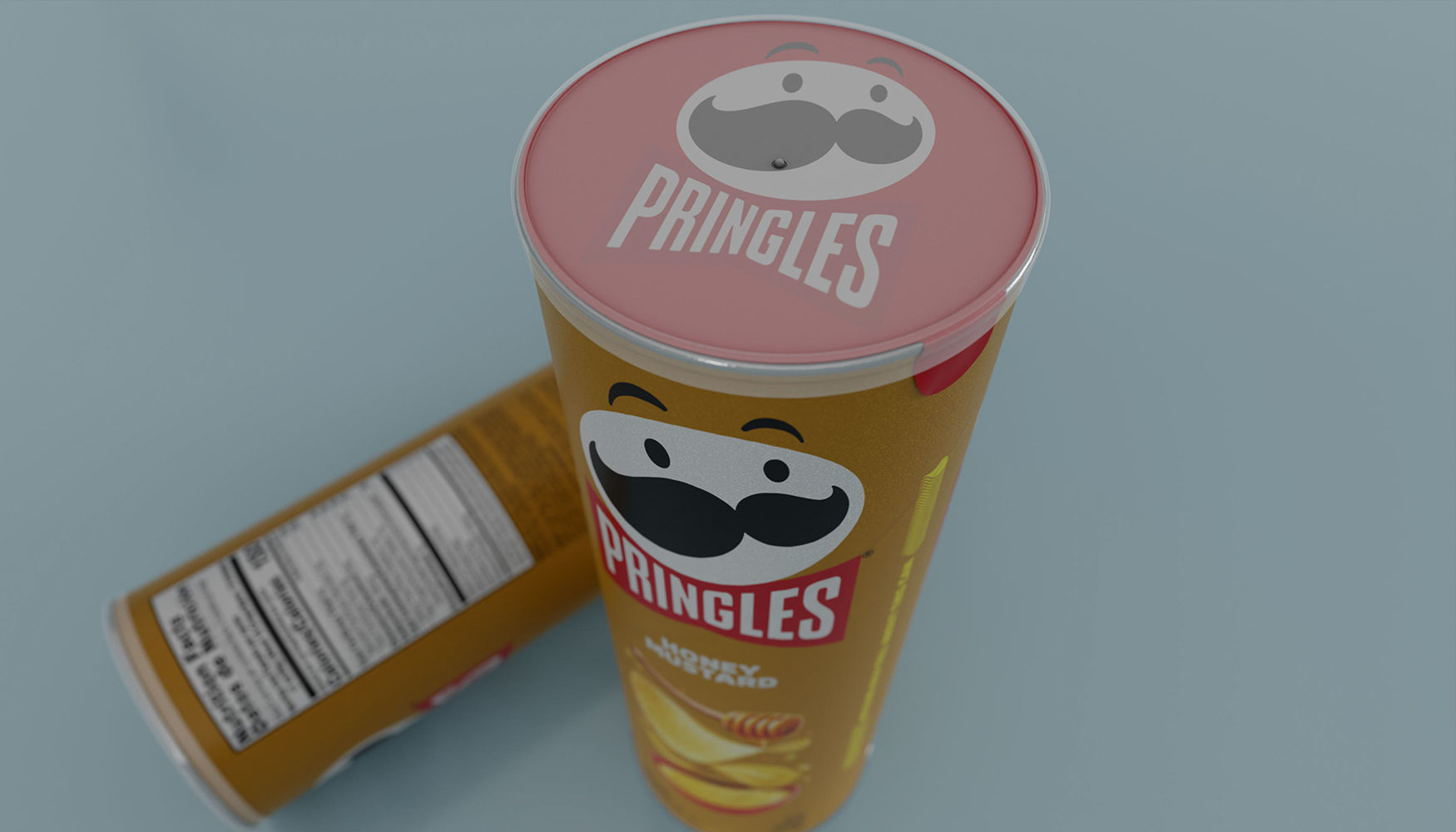 Pringles Honey Mustard Low-poly 3D model_4