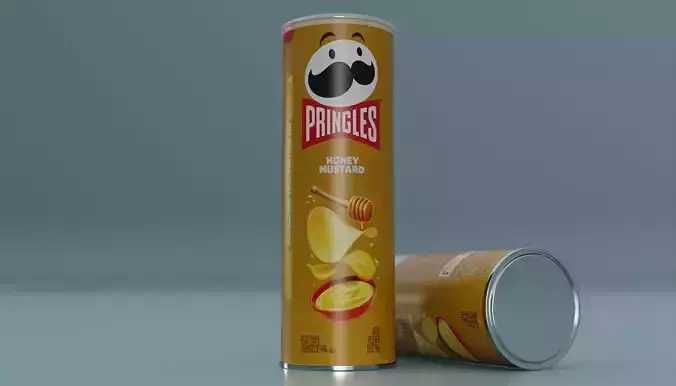 Pringles Honey Mustard Low-poly 3D model
