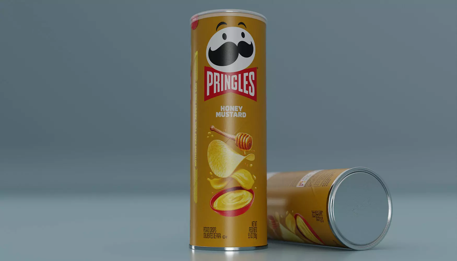 Pringles Honey Mustard Low-poly 3D model_0