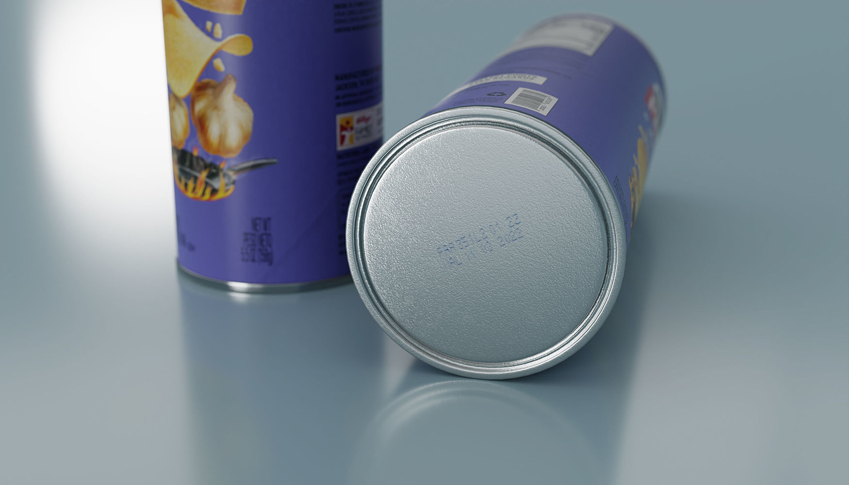 Pringles Parmesan and Roasted Garlic Low-poly 3D model_3