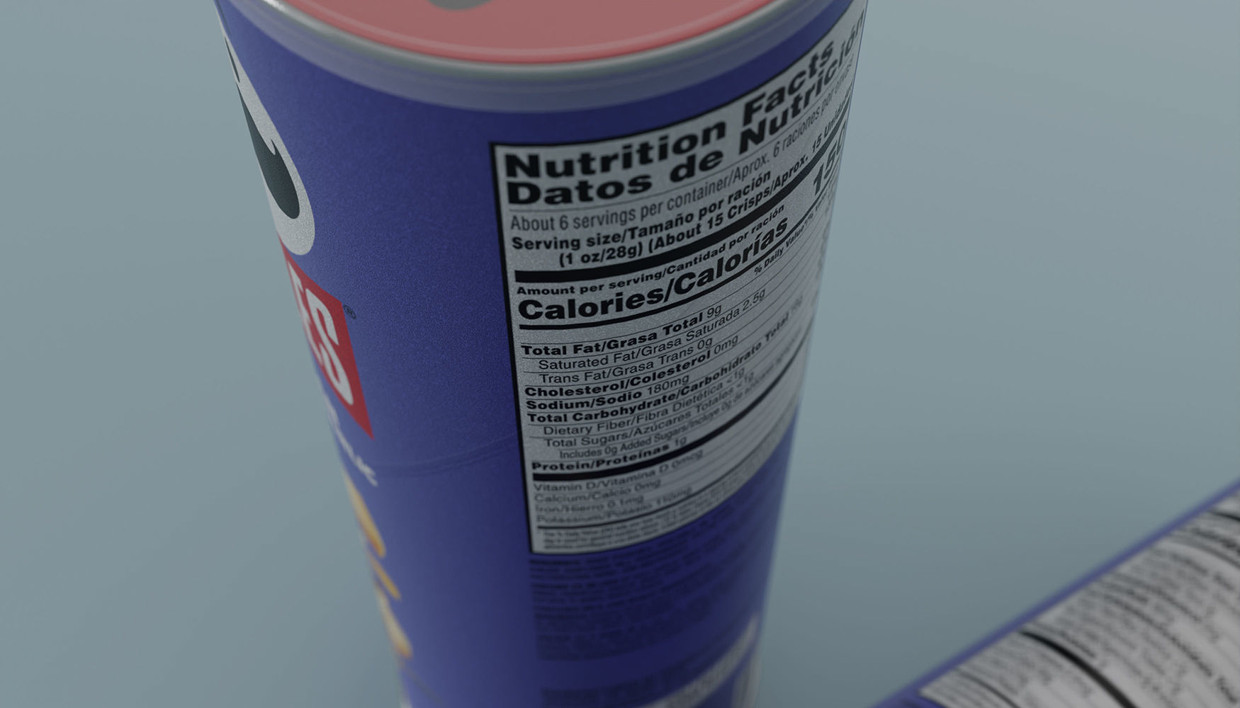 Pringles Parmesan and Roasted Garlic Low-poly 3D model_5