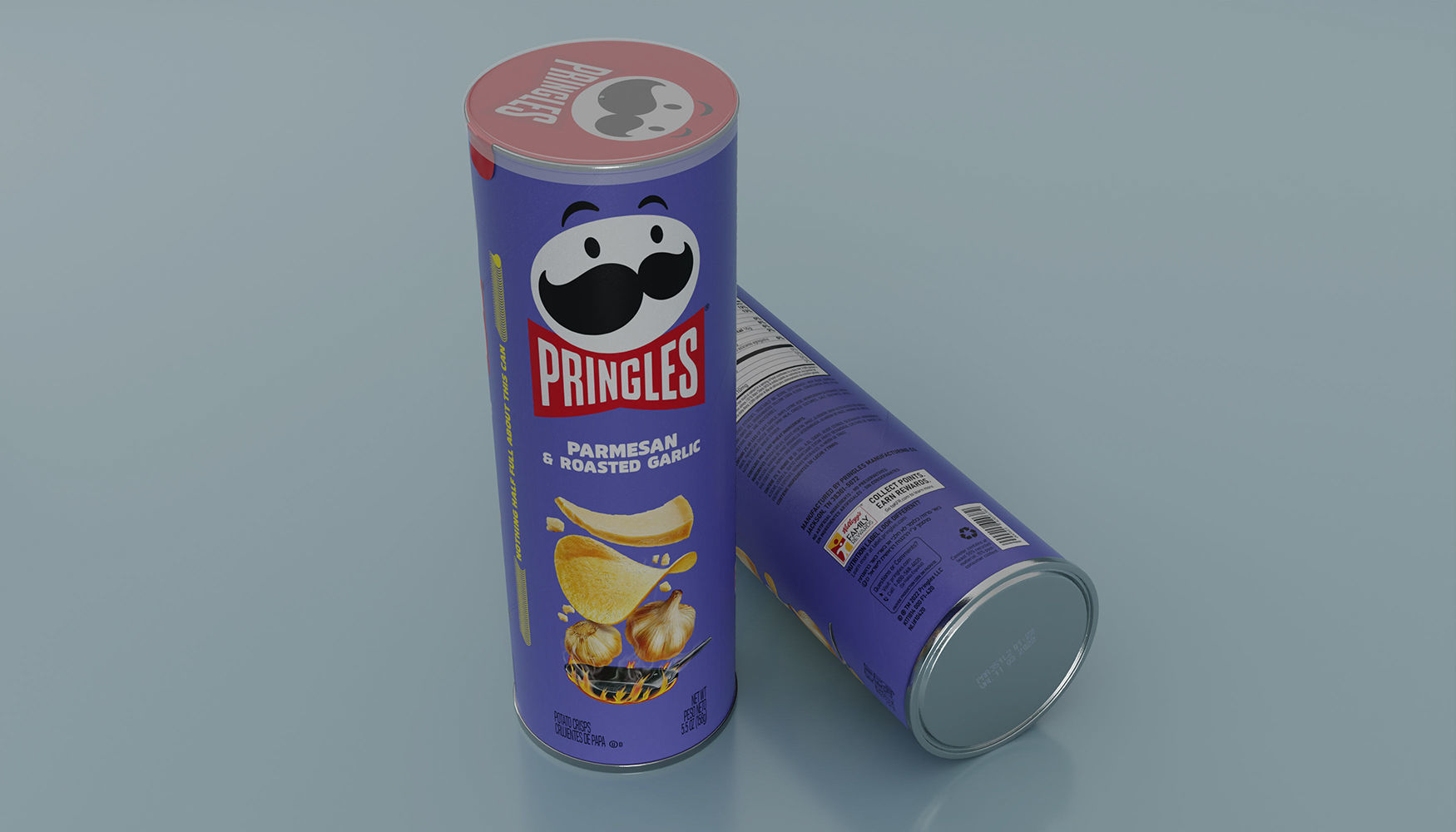 Pringles Parmesan and Roasted Garlic Low-poly 3D model_6