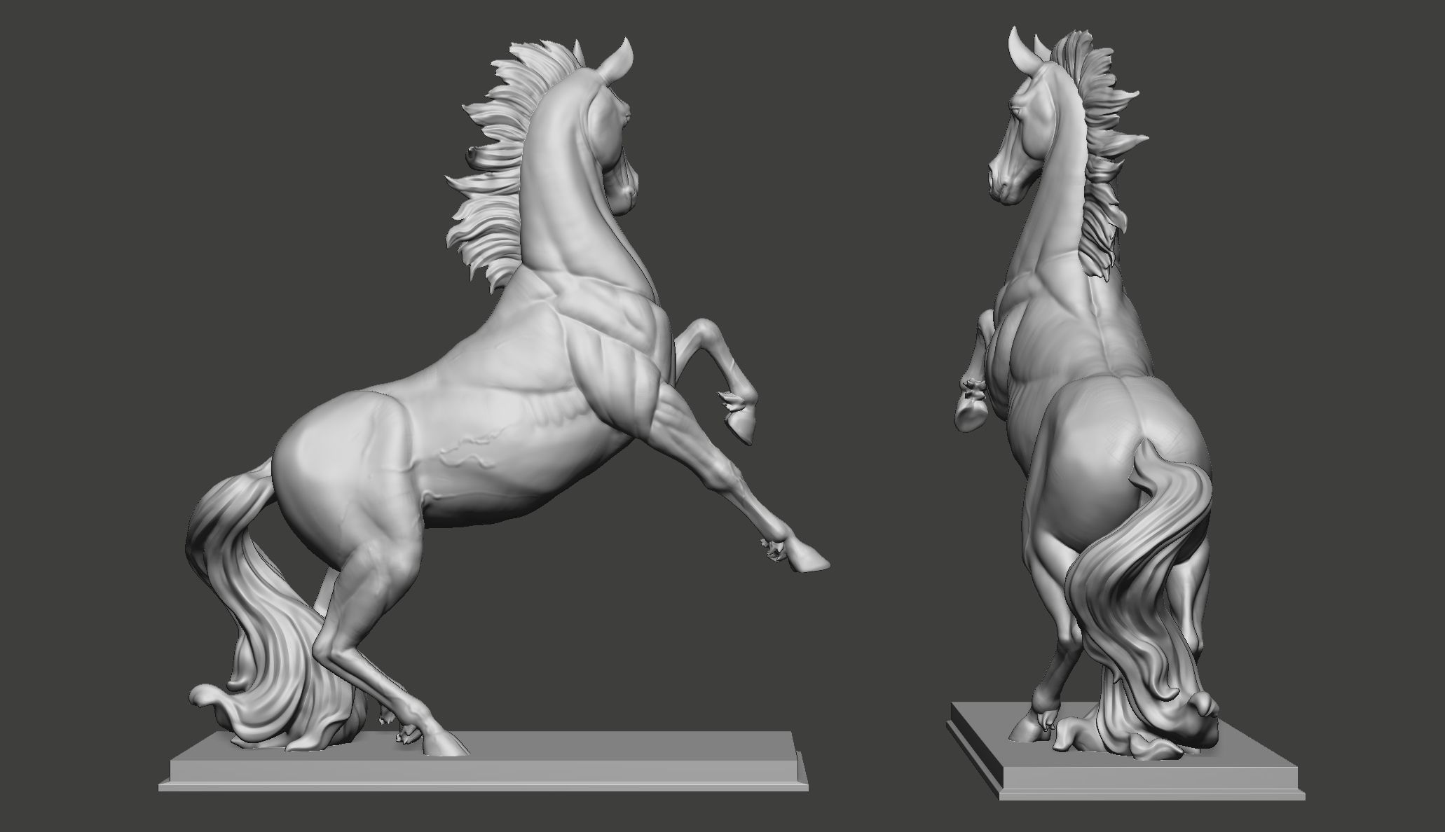 Horse Sculpture 3D print model_7