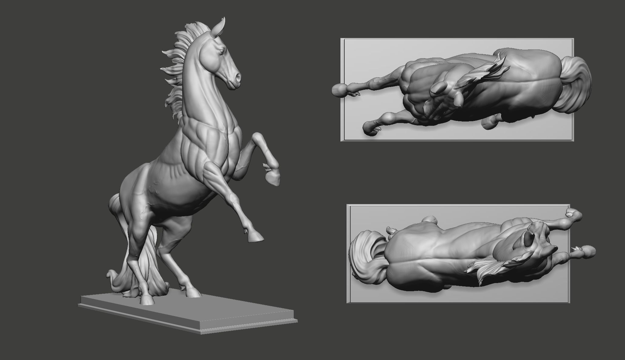 Horse Sculpture 3D print model_6
